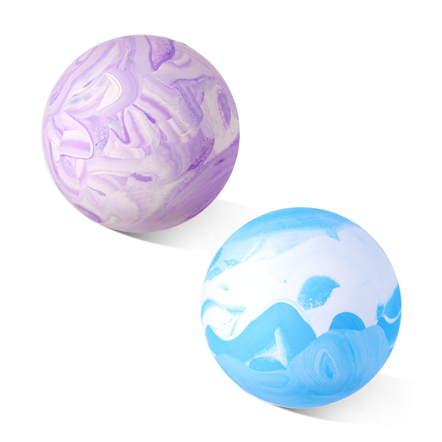 Massage Lacrosse Balls 2 Pack, Rubber Trigger Point Therapy Balls for Deep Tissue Myofascial Release, Plantar Fasciitis & Muscle Soreness Relief, Portable Pain Relief Tool (Purple and Blue)
