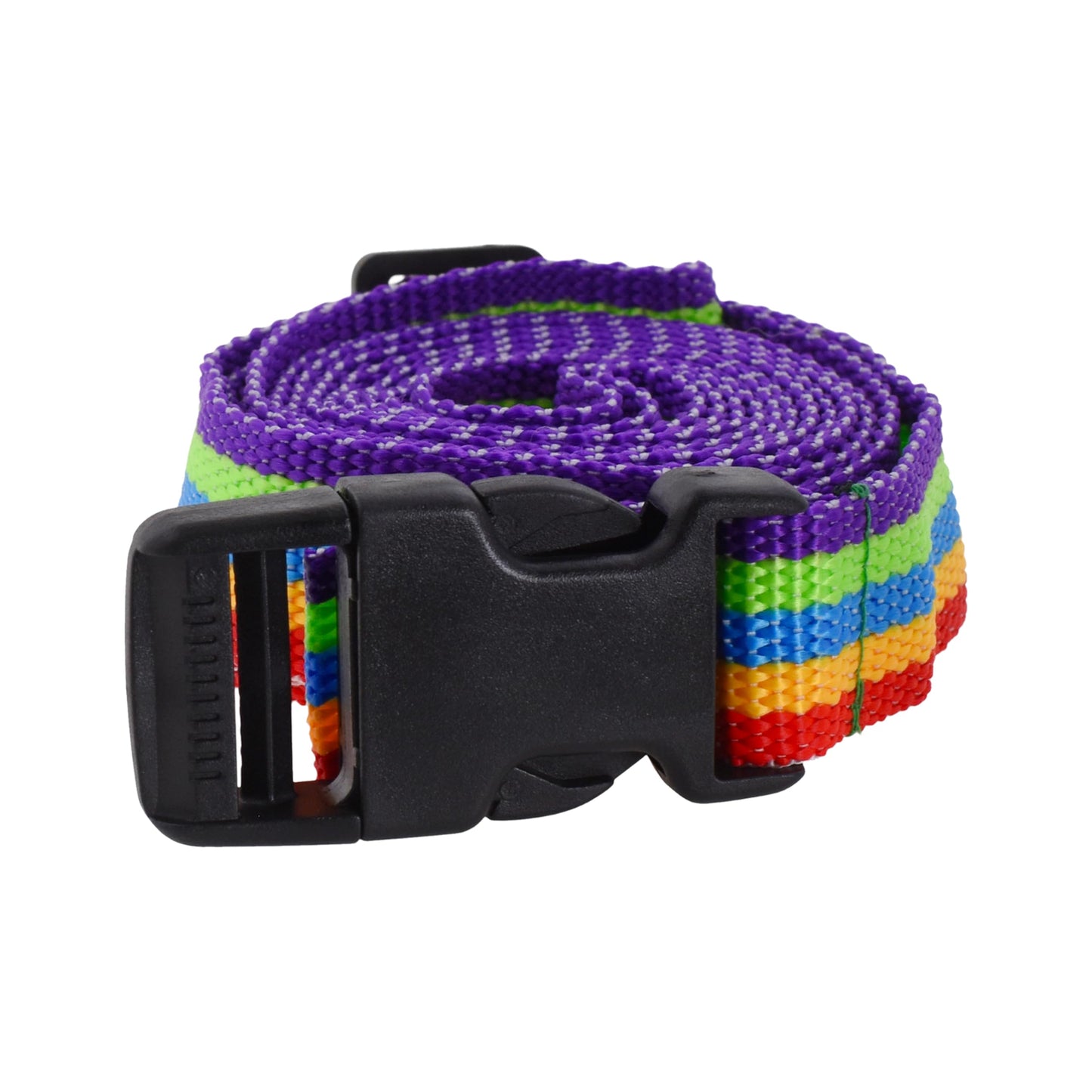 Mandala Crafts 4 PCs Rainbow Adjustable Bag Buckle Straps Belt with 1 Inch Quick Side Release Clips 86 Inch Nylon Webbing – Utility, Packing, Suitcases, Sleeping Bags, Backpacks, Luggage Straps