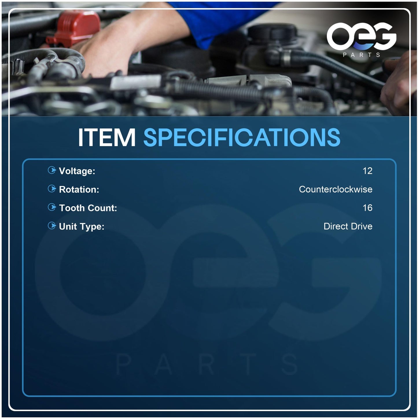 OEG Parts New 16 Tooth Starter Compatible With Briggs & Stratton 1972-2002 7HP-18HP Engines 41022003, 41022003R, 41022052, 390838, 391423, 392749, 394805, 491766, 497594, 497595, 693054, SBS0001