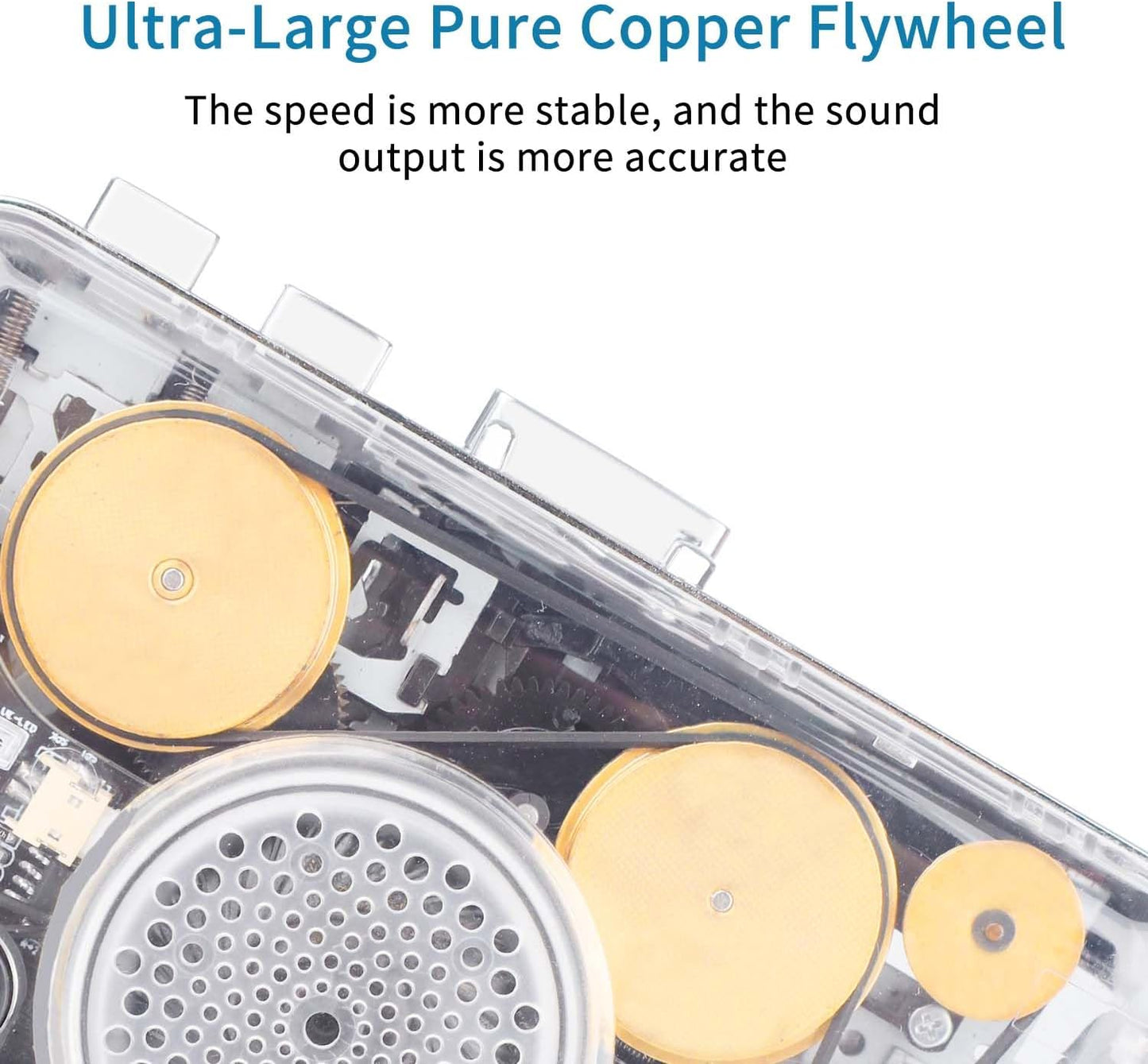 Cassette MP3 Portable Clear Stereo Auto Reverse PlayerConvert Tapes to Format via USB ConverterBuilt-in Cool Copper