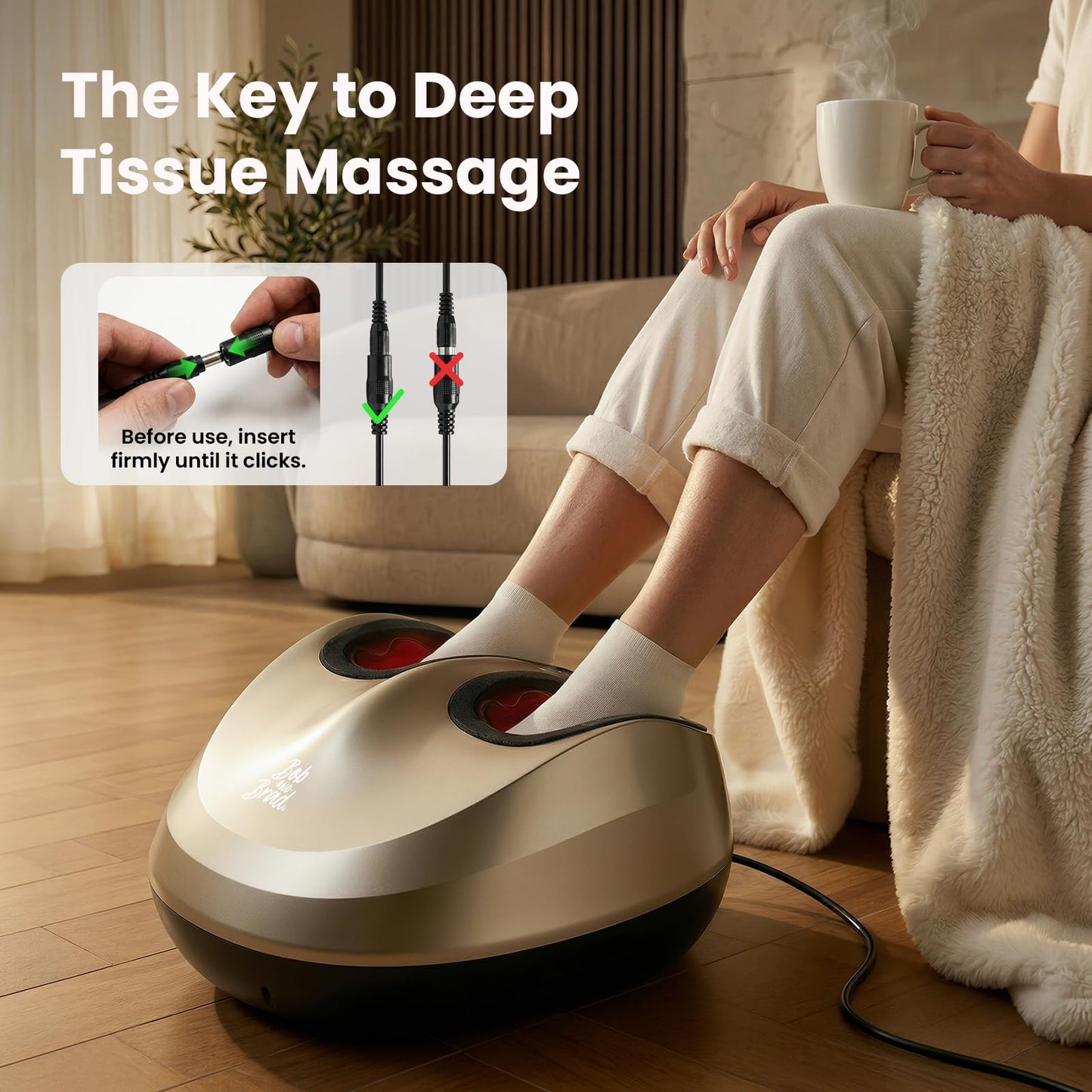 BOB AND BRAD Foot Massager Machine with Heat and Remote, Fathers Day Dad Gifts for Men Husband, Fits up to Size 14, Shiatsu Deep Kneading Feet Massager with 3 Adjustable Modes for Standing Worker