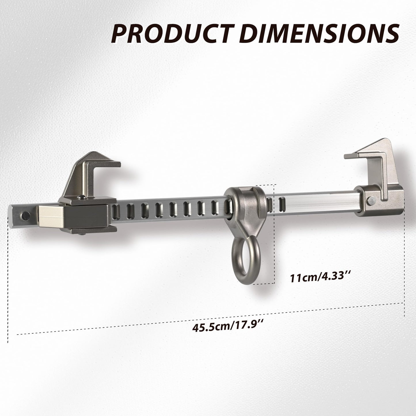 Horizontal Beam Anchor, Aluminum Support Beam Anchor for 4 to 14.6 Inch Flange Width, Lightweight Sliding Beam Anchors for I-Beam, Fall Protection
