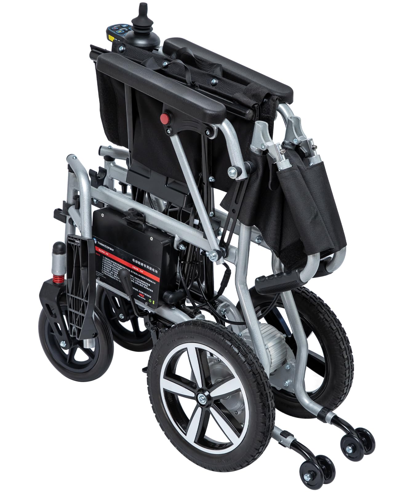 Ulixoria 33 lbs Ultra Lightweight Electric Wheelchair for Adults, Airline Approved Foldable Power Chair with SOS & Mute Button, Portable Motorized Wheelchair with Removable Battery