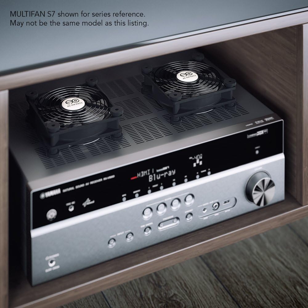 S7, 120mm AC Infinity MULTIFAN Quiet Dual USB Fan, UL-Certified for Receiver DVR PlayStation Xbox Computer Cabinet
