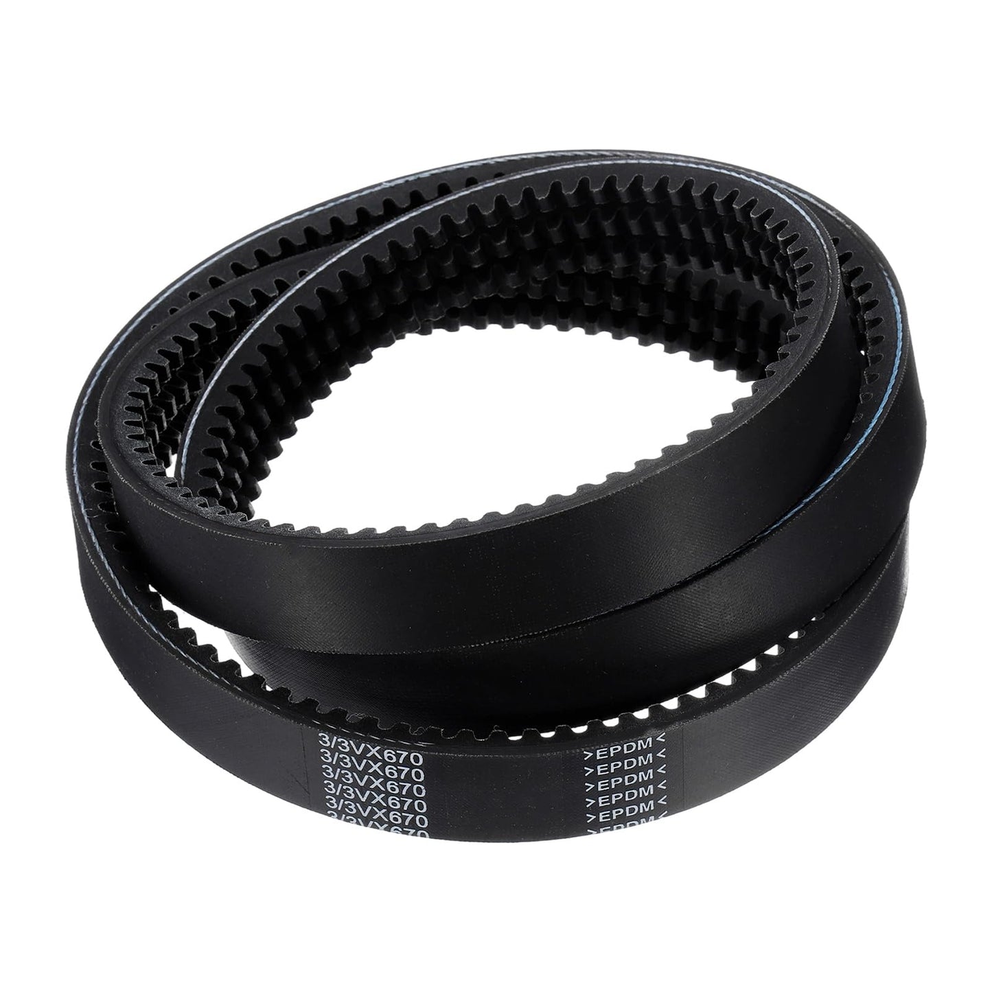 uxcell 3/3VX670 EPDM V-Belt, 3 Banded, Cogged Industrial V Belt 67" Outside Circumference x 1.14" Width x 0.39" Thickness