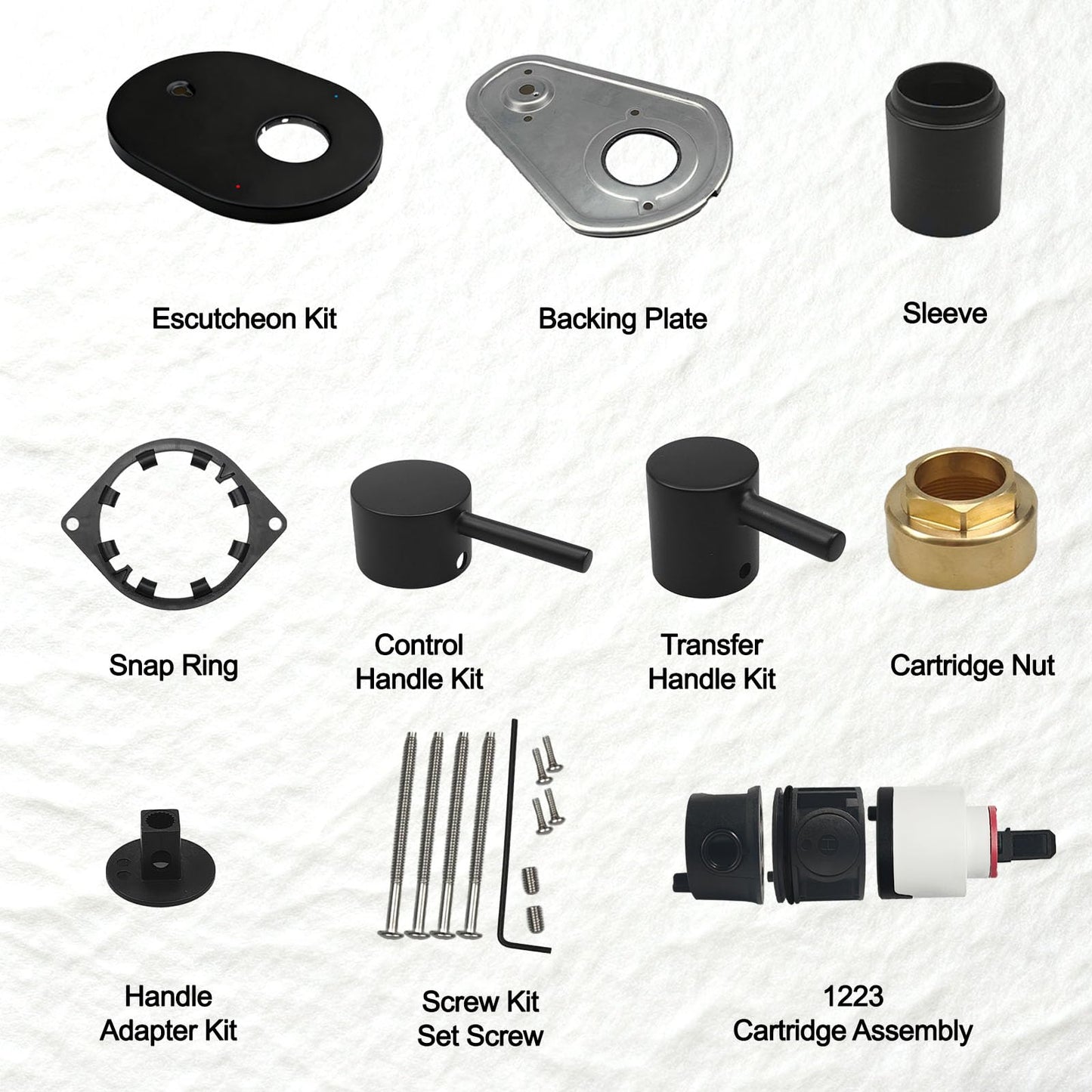UT3290 Chrome Shower Valve Trim Kit for Moen Align M-CORE 3-Series 2-Handle Shower Faucet Trim, Shower Handle Trim Includes 1213 Cartridge for Moen U232 U362 M-CORE Mixing Valve, Valve Required
