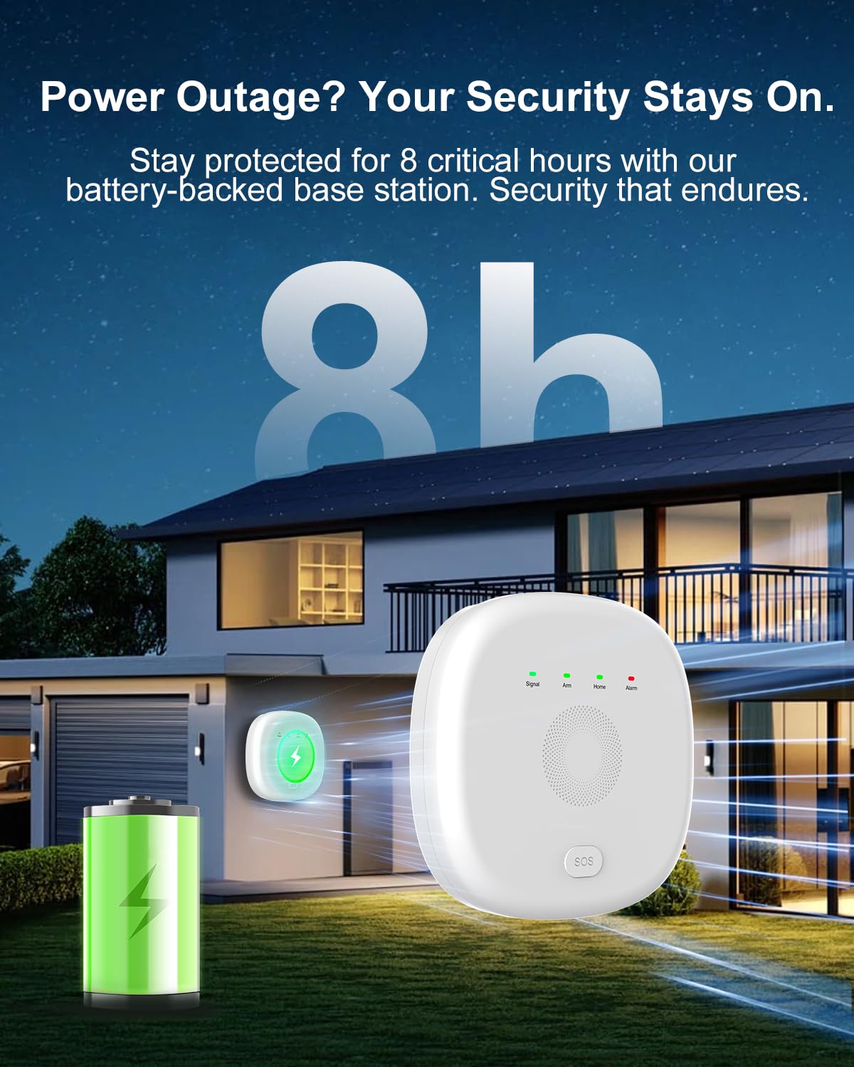 WiFi Wireless Home Security System - Smart Home & Business Alarm System, Expandable, Standalone Keypad, App Alerts, No Monthly Fee, Alexa Compatible, Door/Window Sensors & Motion Detectors & Remote