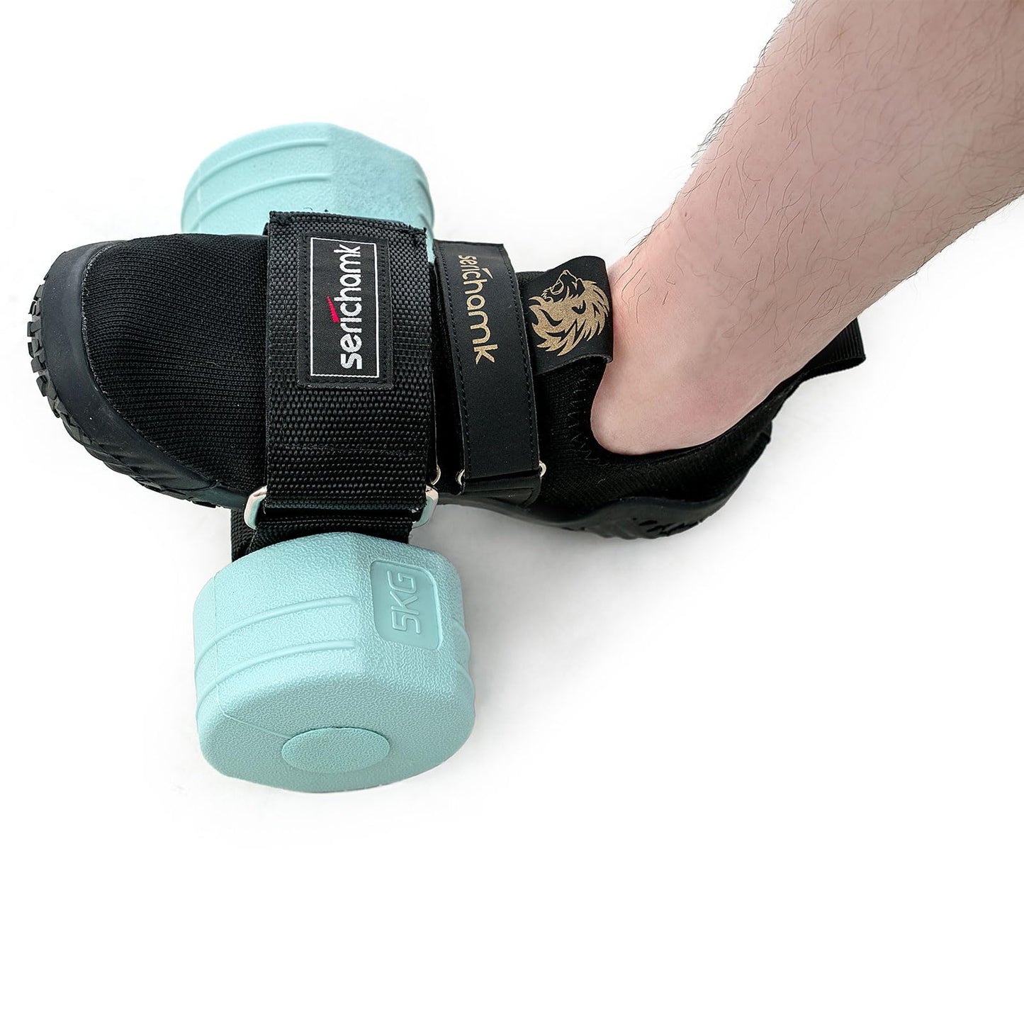 Feet Dumbbell Attachment, Tibialis Trainer Ankle Straps for Feet Weight Lifting Shin Splint, Hamstring Curls, Leg Curl Attachment at Home Gym Equipment 2pc