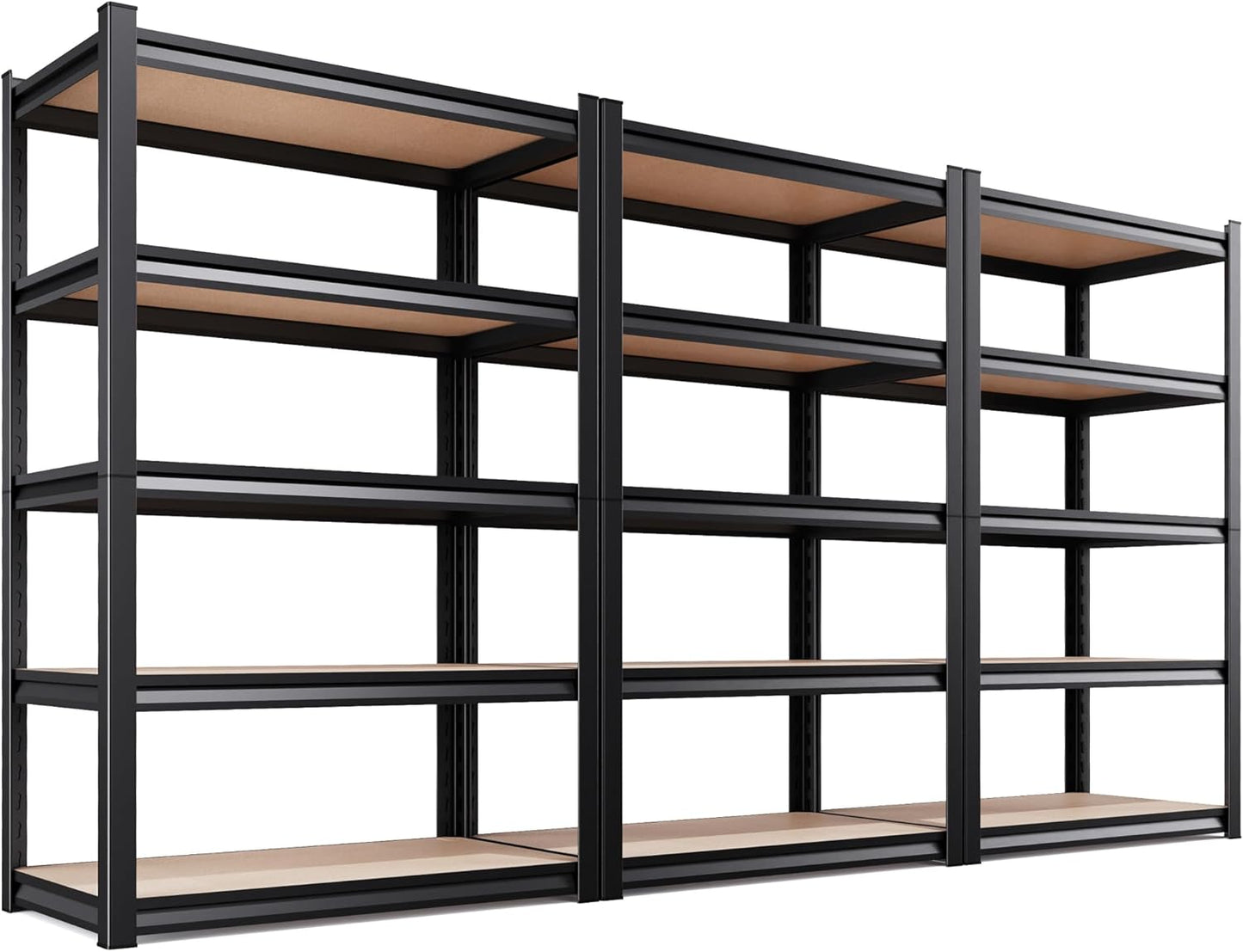 **Regine Switzerland Heavy Duty Garage Shelving - Adjustable 5-Tier Metal Storage Unit | 2050 lbs Capacity, 78"x46"x20"**