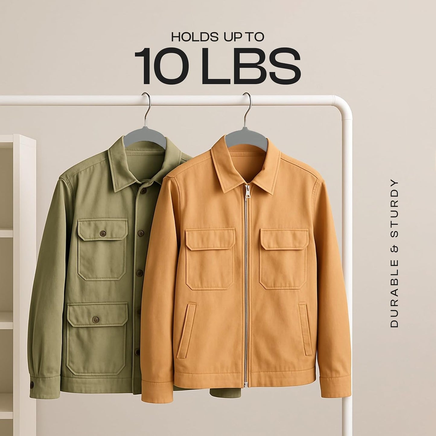 Utopia Home Velvet Hangers 50 Pack - Luxury Non-Slip Slim Coat & Pant Hangers with 360° Swivel Hook - Grey