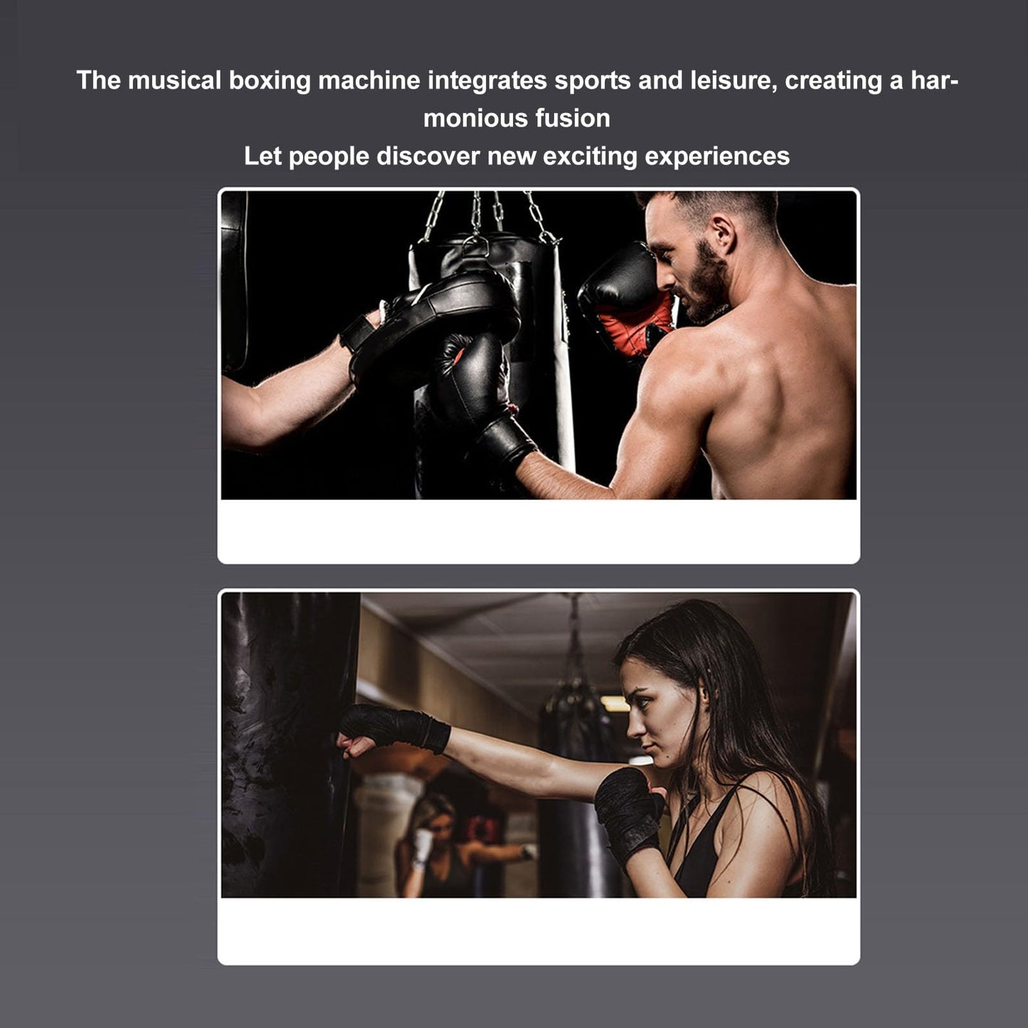 TOPINCN Smart Music Boxing Machine, Interactive Wall Mounted Punching Trainer with Large Electronic Target for Home Workout and Boxing Skills Training