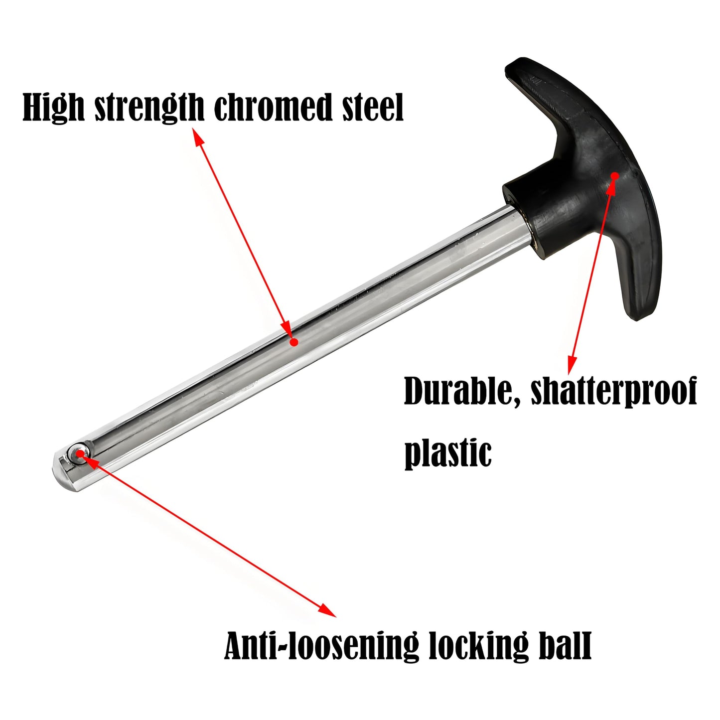 3 Pack Heavy Duty Weight Stack Pin Set, 3/8 Inch Diameter Locking Space 4。4 Inch Weight Stack Pin Extension for Home and Commercial Gym Strength Training Equipment Weight Pins
