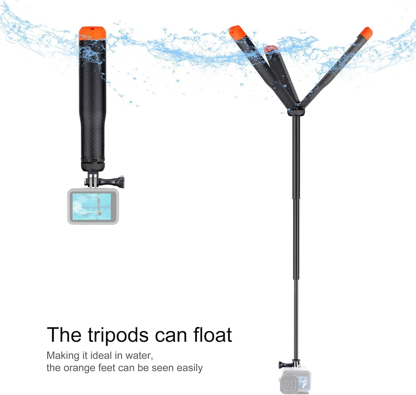 YALLSAME 13 12 11 10 9 8 6 5 4, EK7000, 4 1 Floating Selfie Stick for GoPro Hero Mini Max Fusion Session, DJI OSMO