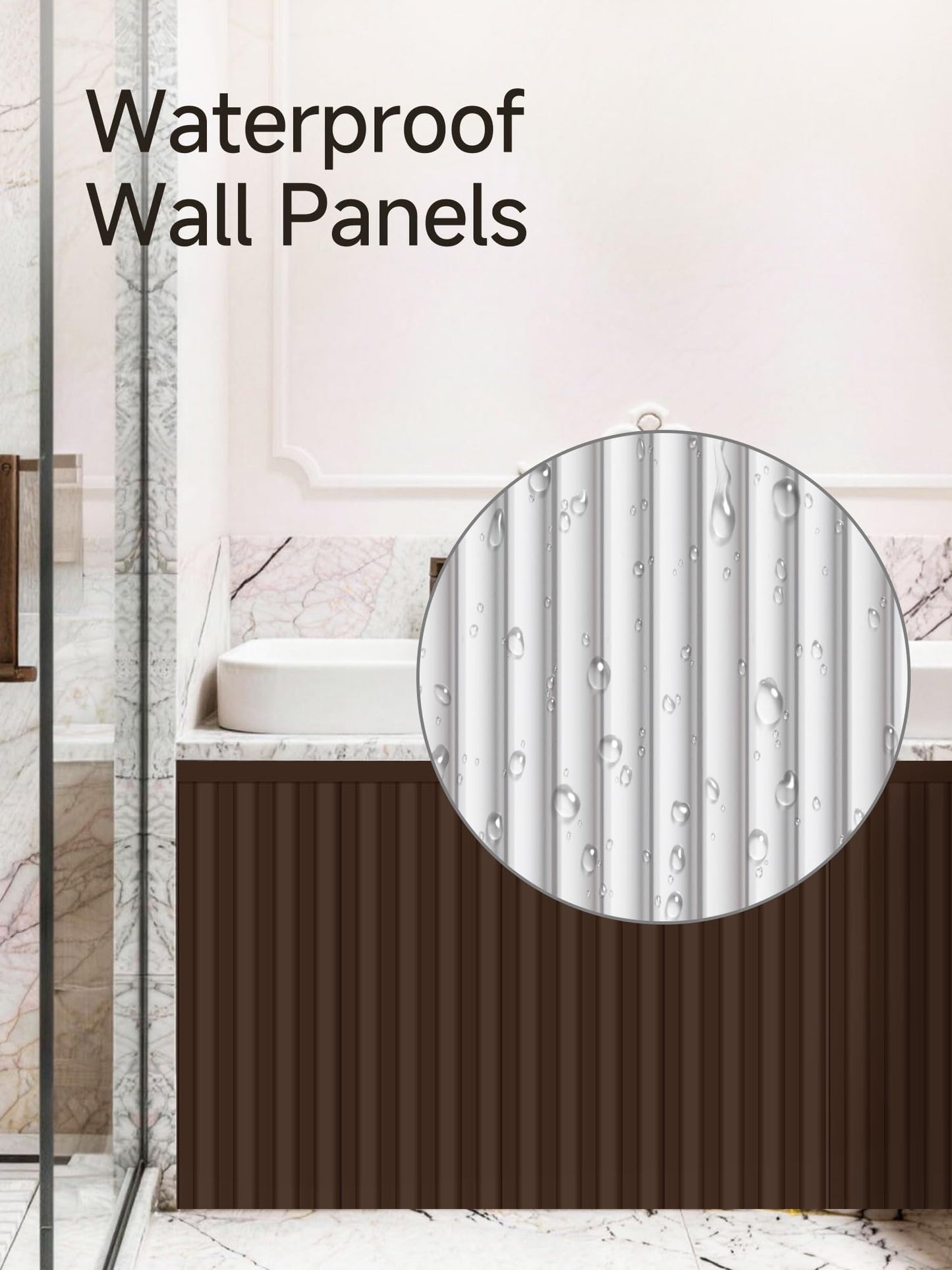 Upick Wainscoting Panels Beadboard, Paintable PS Wall Paneling for Accent Wall 59" x 40", White