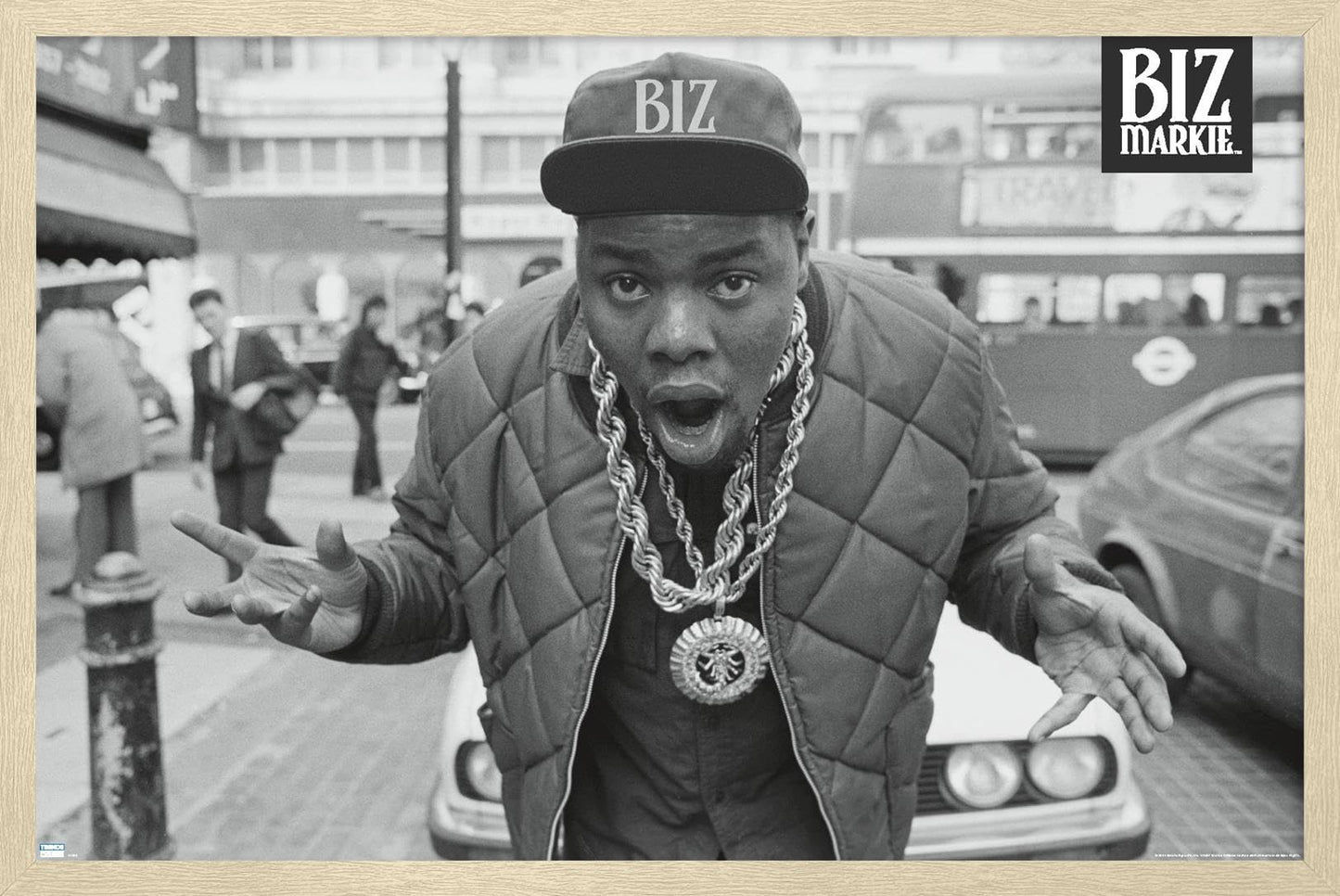 Trends International Biz Markie - London Street Wall Poster, 22.4L x 14.7W, Blonde Framed Version