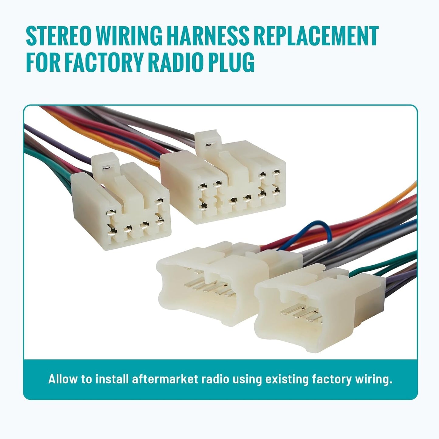 2010-2019 Subaru/1992-2019 NuIth Radio Wiring Harness Compatible with Toyota Non-JBL System, Male+Female Stereo Wiring