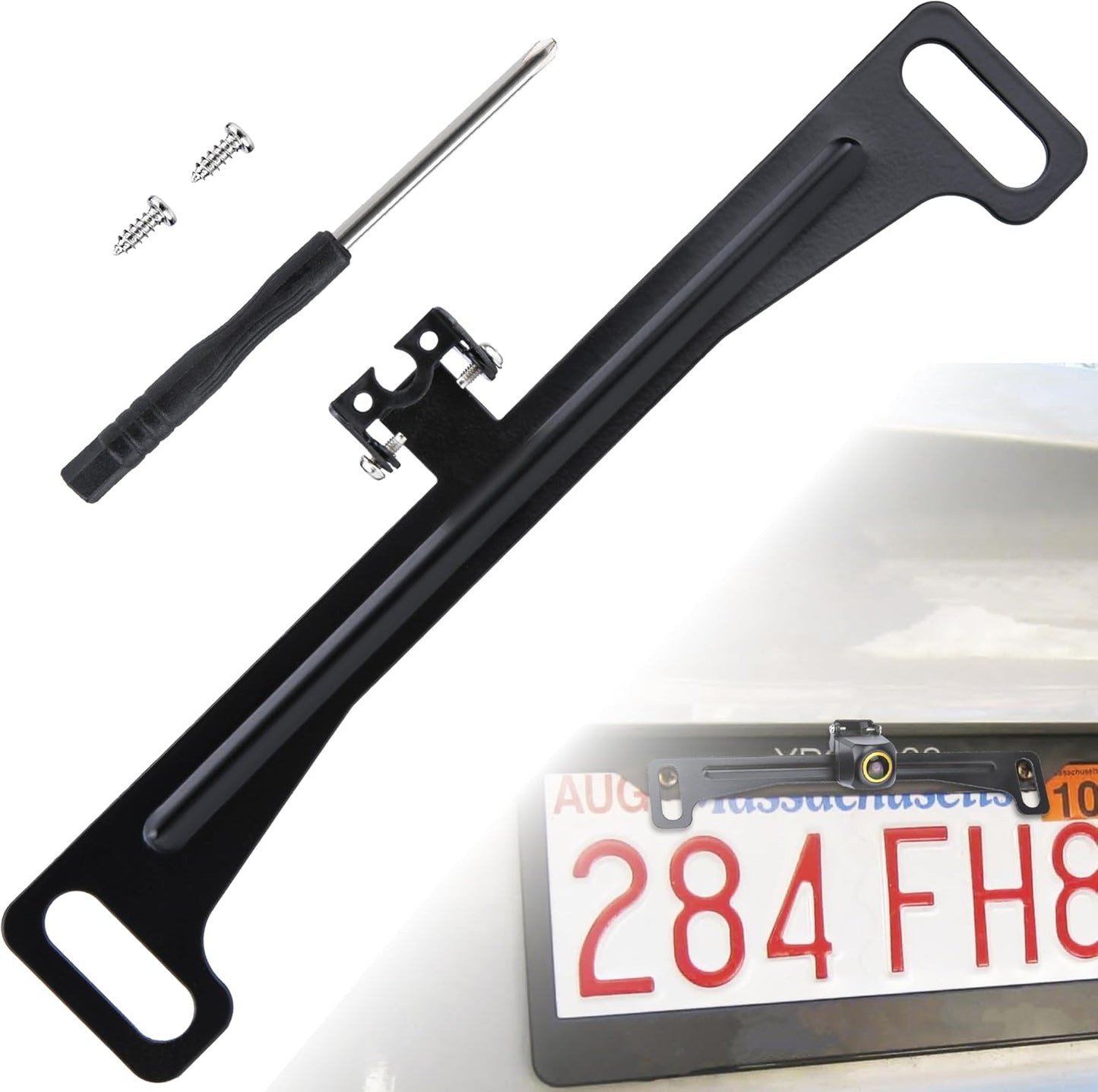 Backup Camera License Plate Mount, Rear Camera Back up Bracket, Universal Car Dash Cam Mirror Mount, Camera Mounting