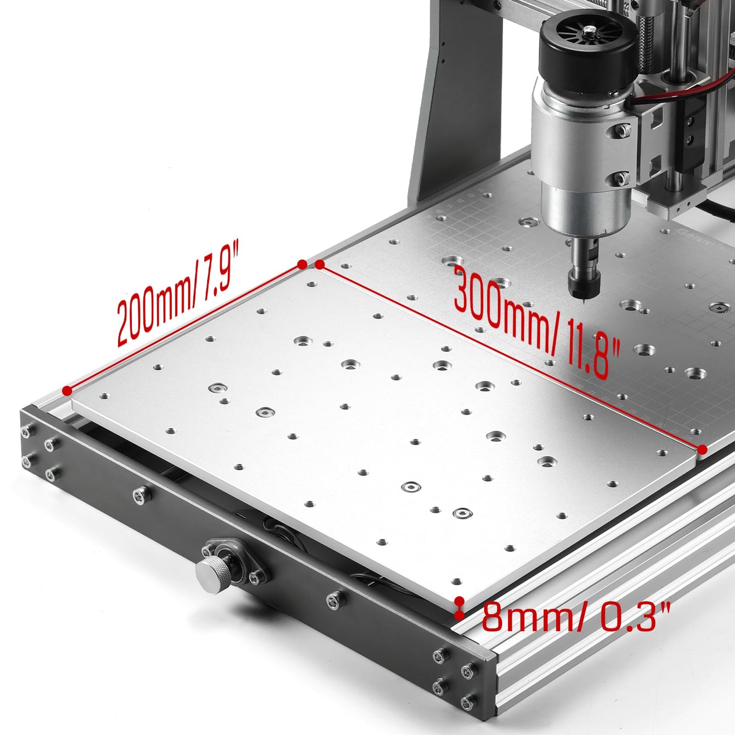 Genmitsu 3020-PRO Ultra CNC Router Machine, Upgraded 710W Spindle + 3040 Extension Aluminum Spoilboard