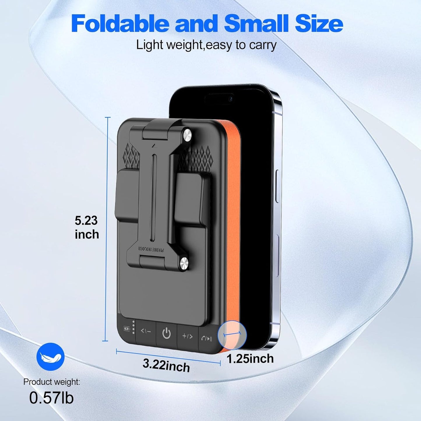 JTEMAN Bluetooth Speaker Phone Stand with Charging Function,Portable Foldable Slim Stand,Birthday Gifts for Men