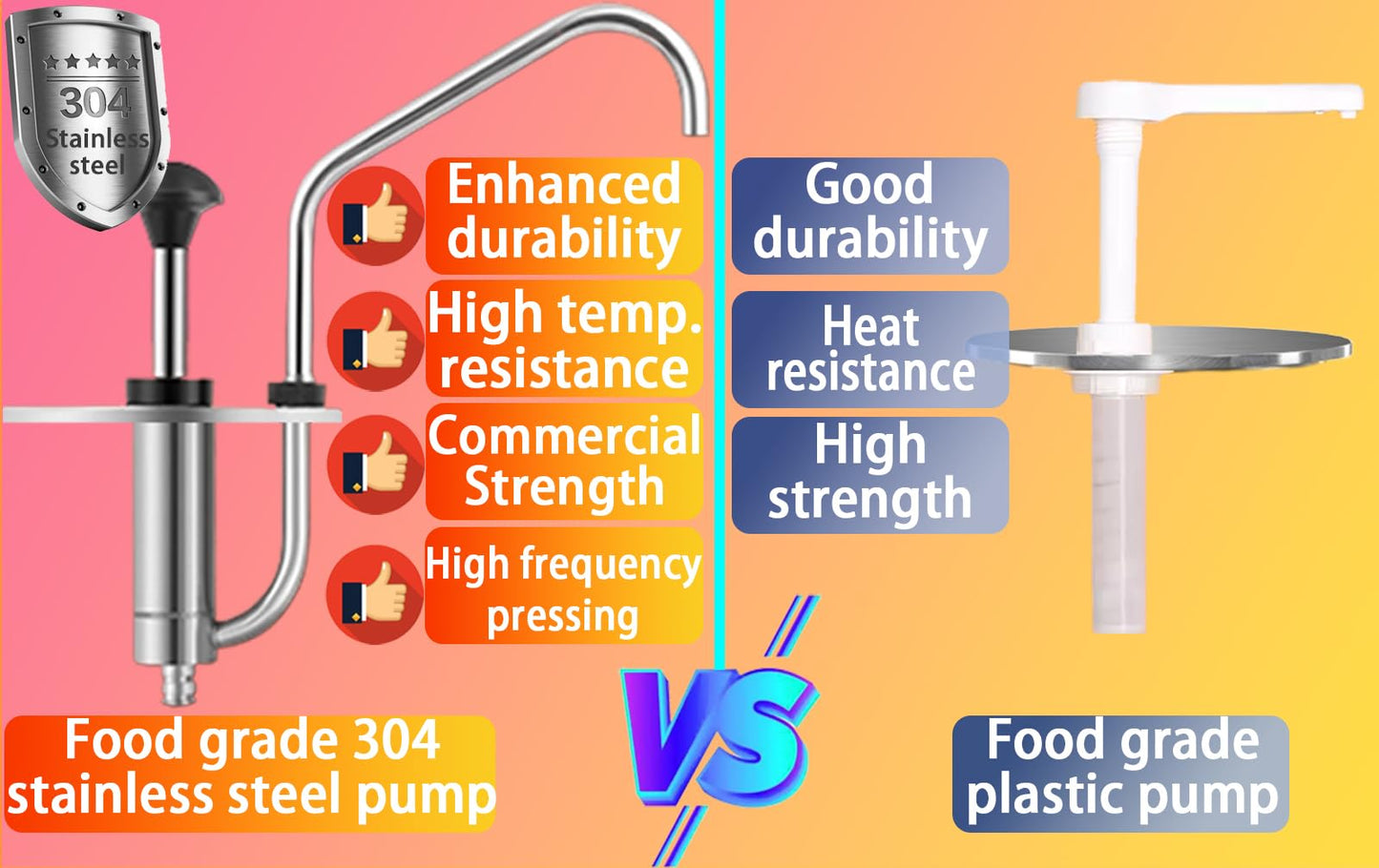 Nacho Cheese Dispenser with Stainless Steel Pump, 4.3 QT Sauce Warmer 86-194℉, 6 Temperature Levels Adjustable Heater,Commercial Hot Fudge Chocolate, Chili, Caramel, Peanut Butter Electric Food Warmer