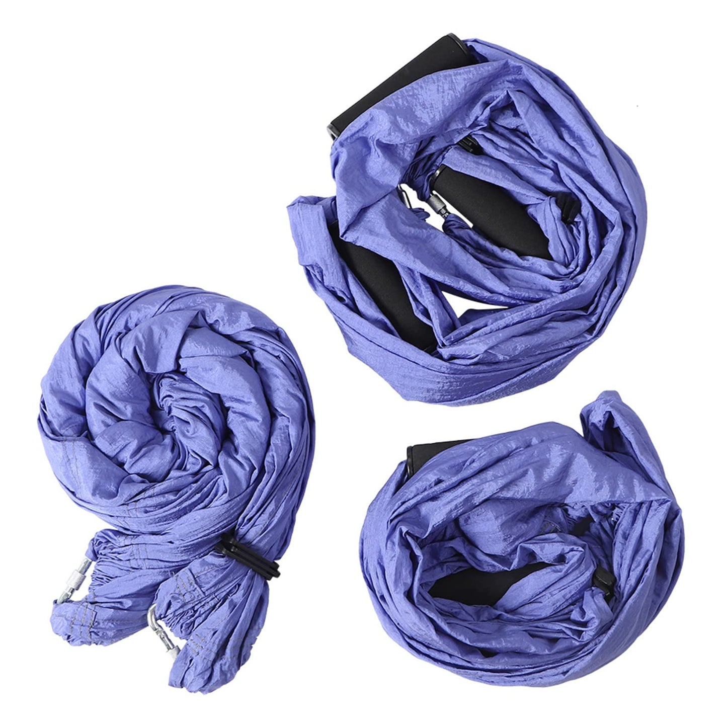 Jelquix Aerial Yoga Hammock, Premium Nylon Fabric Breathable Wear Proof Yoga Sling with Thick Foam Handle, Supports Difficult Poses for Inversion Swing Fitness and Relaxation (Purple)
