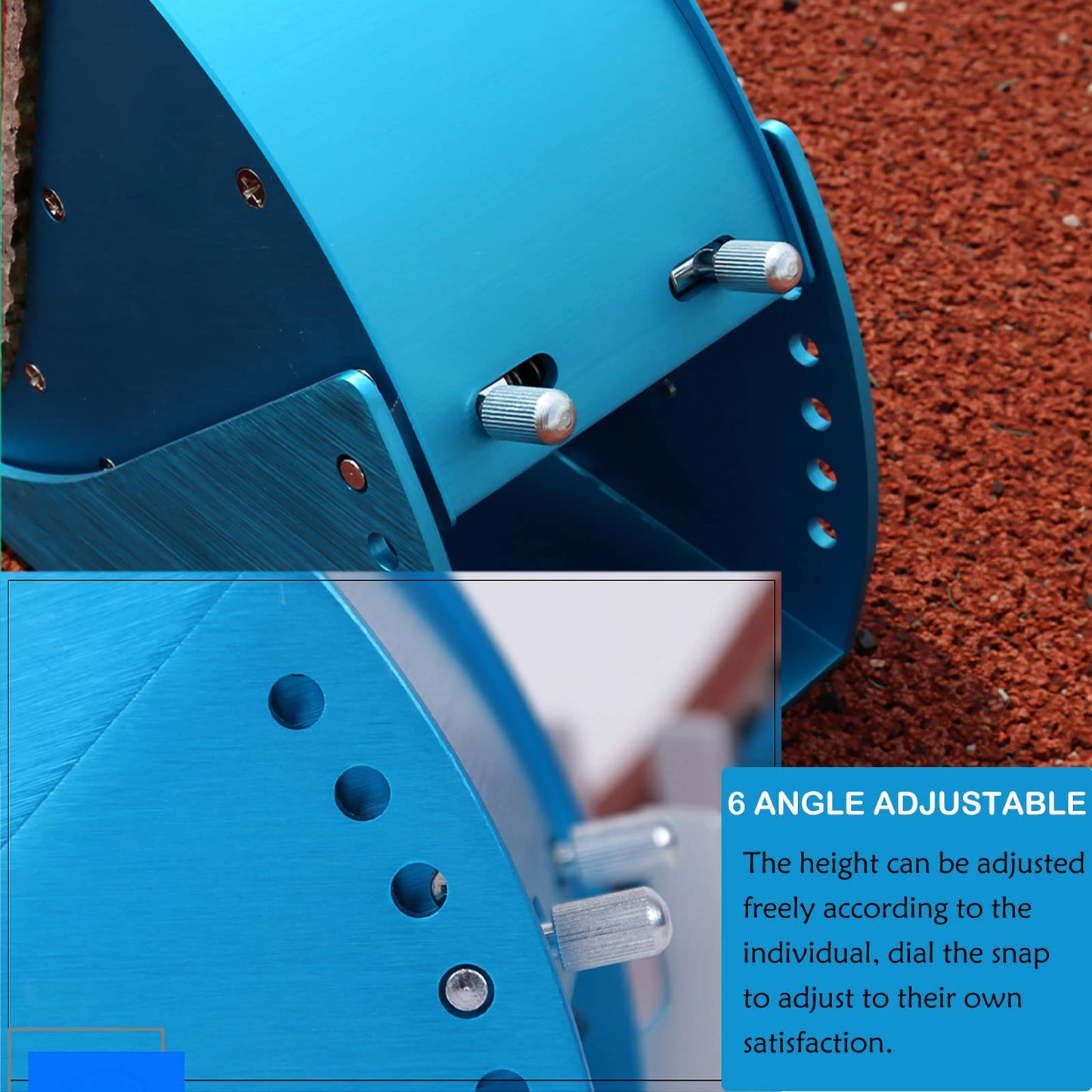 Supvision 32in High-Level Starting Blocks Aircraft Grade Aluminum Running Track Blocks Waterproof and Rustproof 6 Angle Adjustable Pedals for Track and Field Competition