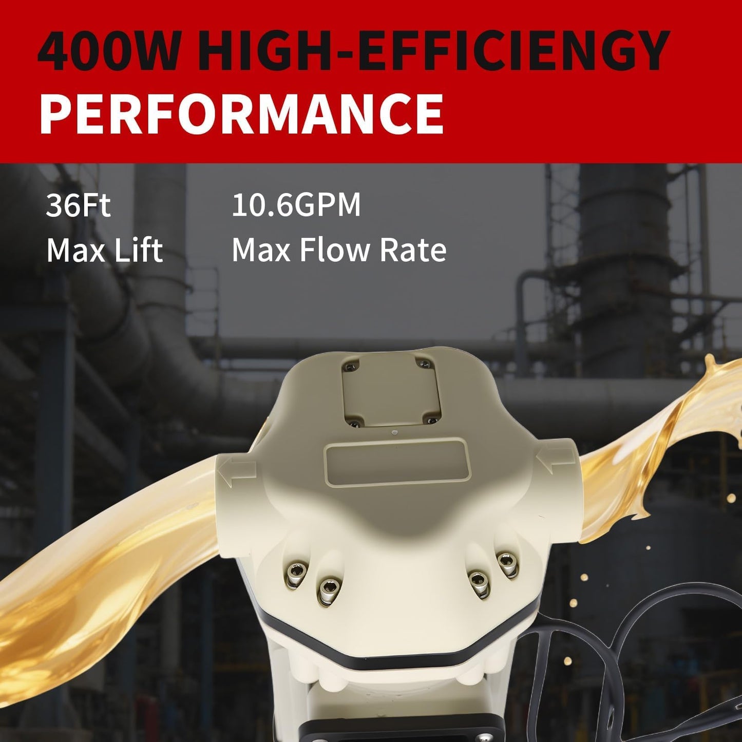 Nakkaa Diesel Fluid Transfer Pump Self-Priming Diaphragm DEF Pump 110-120V 400W 10.6 GPM 36ft Lift for Urea Oil Water Irrigation