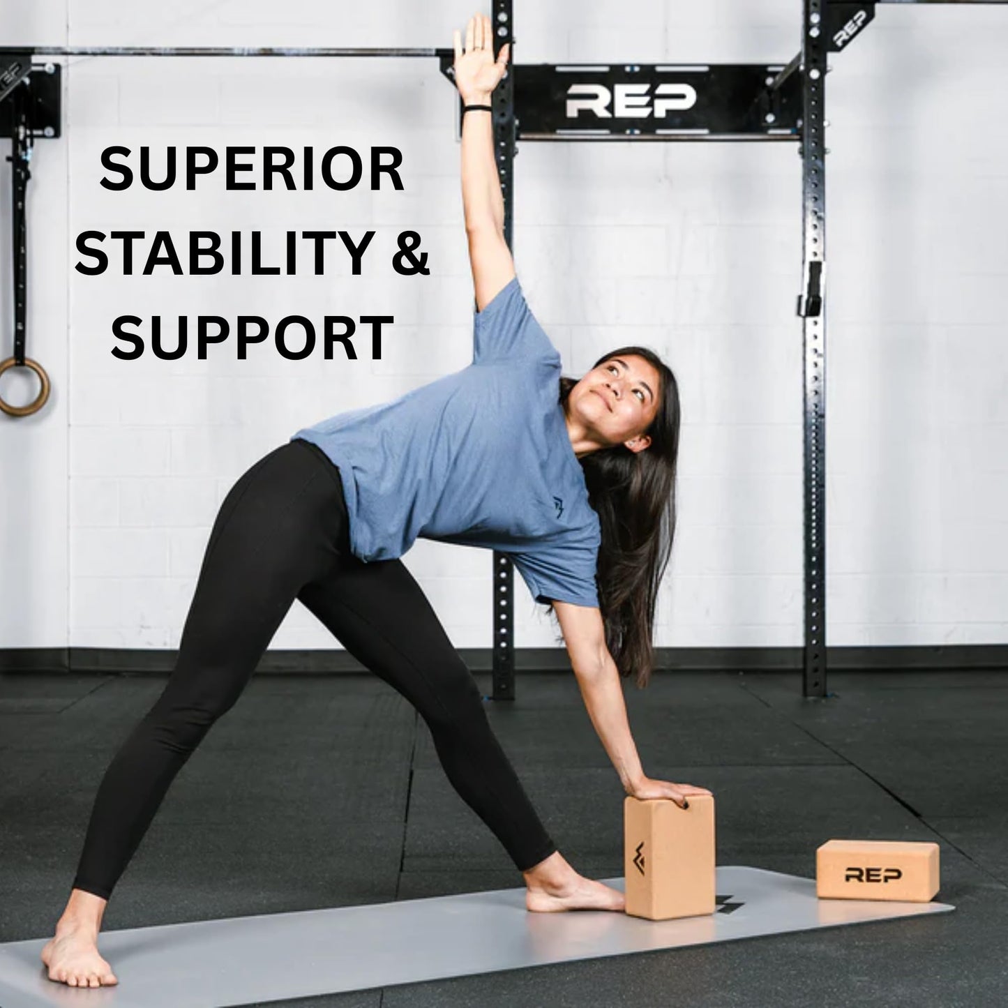 REP Fitness Cork Yoga Block, Eco-Friendly & Non-Slip Yoga Brick | Firm Support for Balance, Poses & Stretching | Durable Cork Block for Home Gym, Pilates, Meditation, Workouts & Physical Therapy