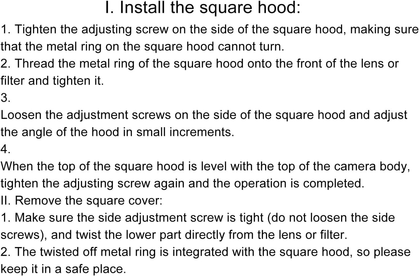 40.5MM 40.5mm Silver Retro Square Lens Hood Shade Digital Camera Mirrorless Camera Lens Lens Hood Digital Camera Lens