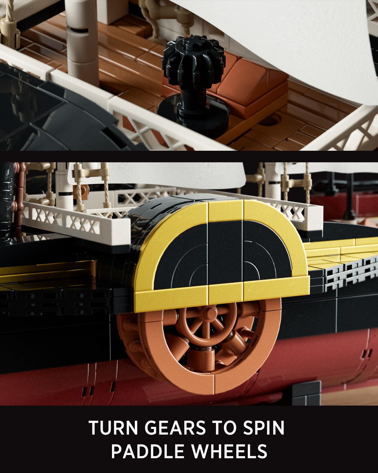 Nifeliz Great Western Ship Model Building Set, Steamship Model Kit for Adults, Collectible Boat Model for Display, Gift for Ship Enthusiasts (1948 PCS, NF10346)