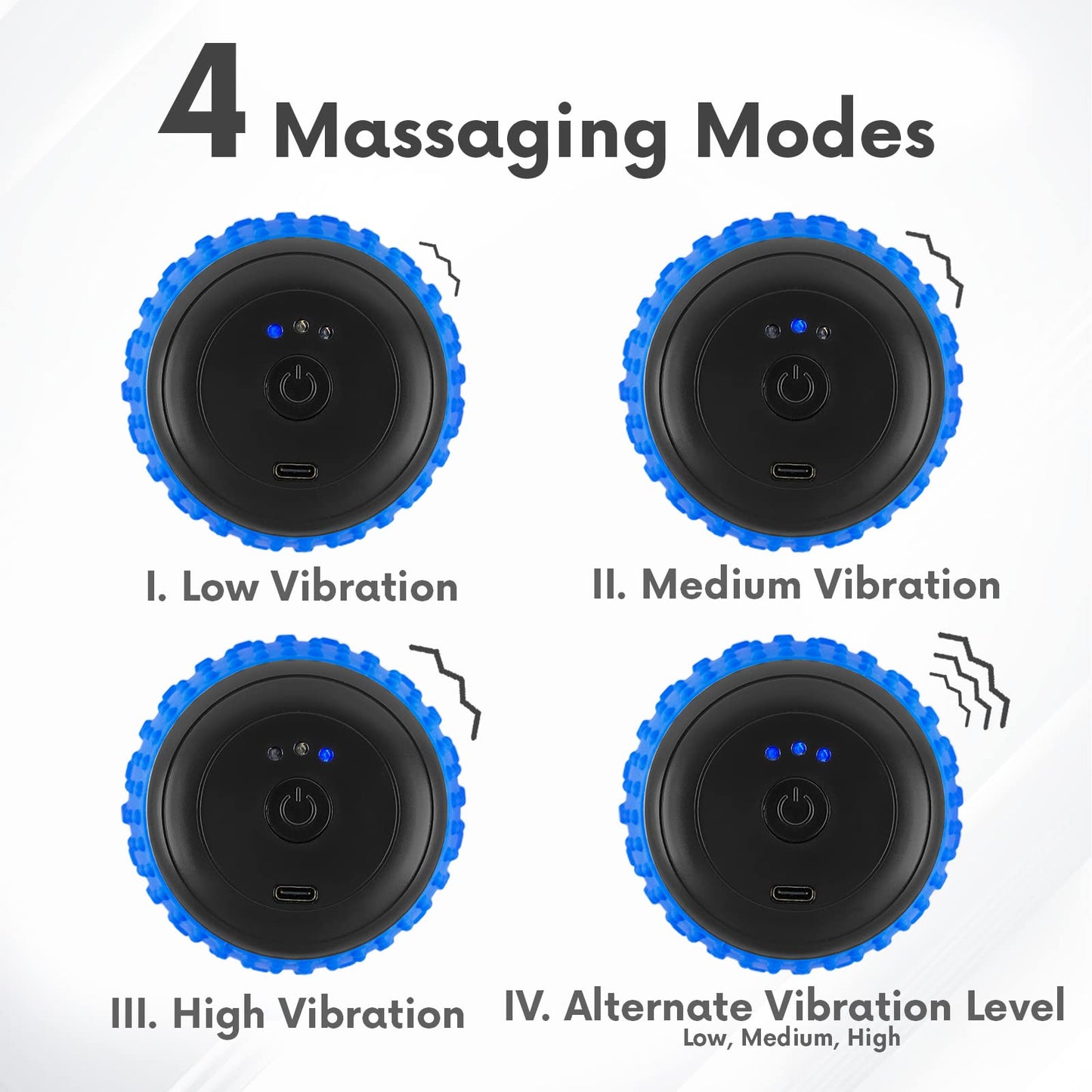 ZeenKind Vibrating Peanut Massage Ball for Plantar Fasciitis, Muscle Pain Relief with 4 Speed, Deep Tissue Therapy for Myofascial Release & Muscle Recovery, Neck Back Foot Roller Massager
