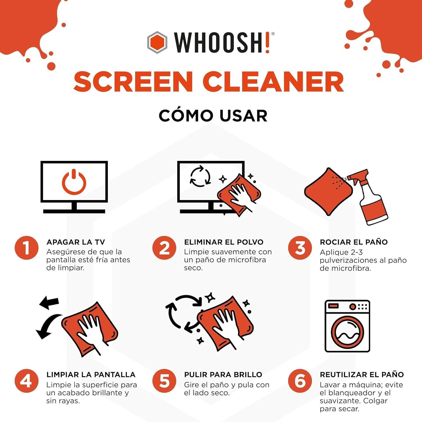 32.1 oz WHOOSH! Electronic Screen Cleaner Refill, fl | Screen Cleaning Liquid Refill designed for Pro Premium Screen
