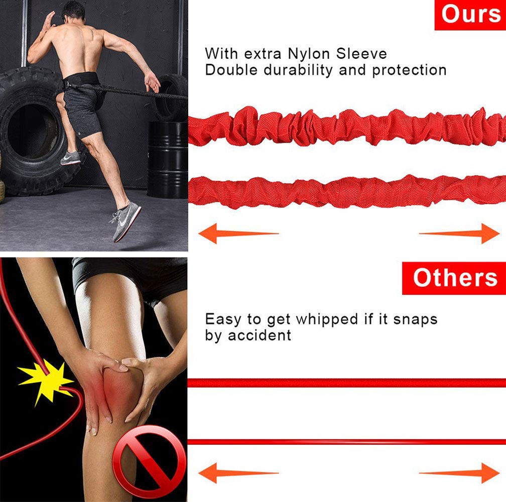 YNXing Dynamic Resistance Trainer Elastic for Resistance Training to Improve Strength, Power, and Agility (6.6ft)