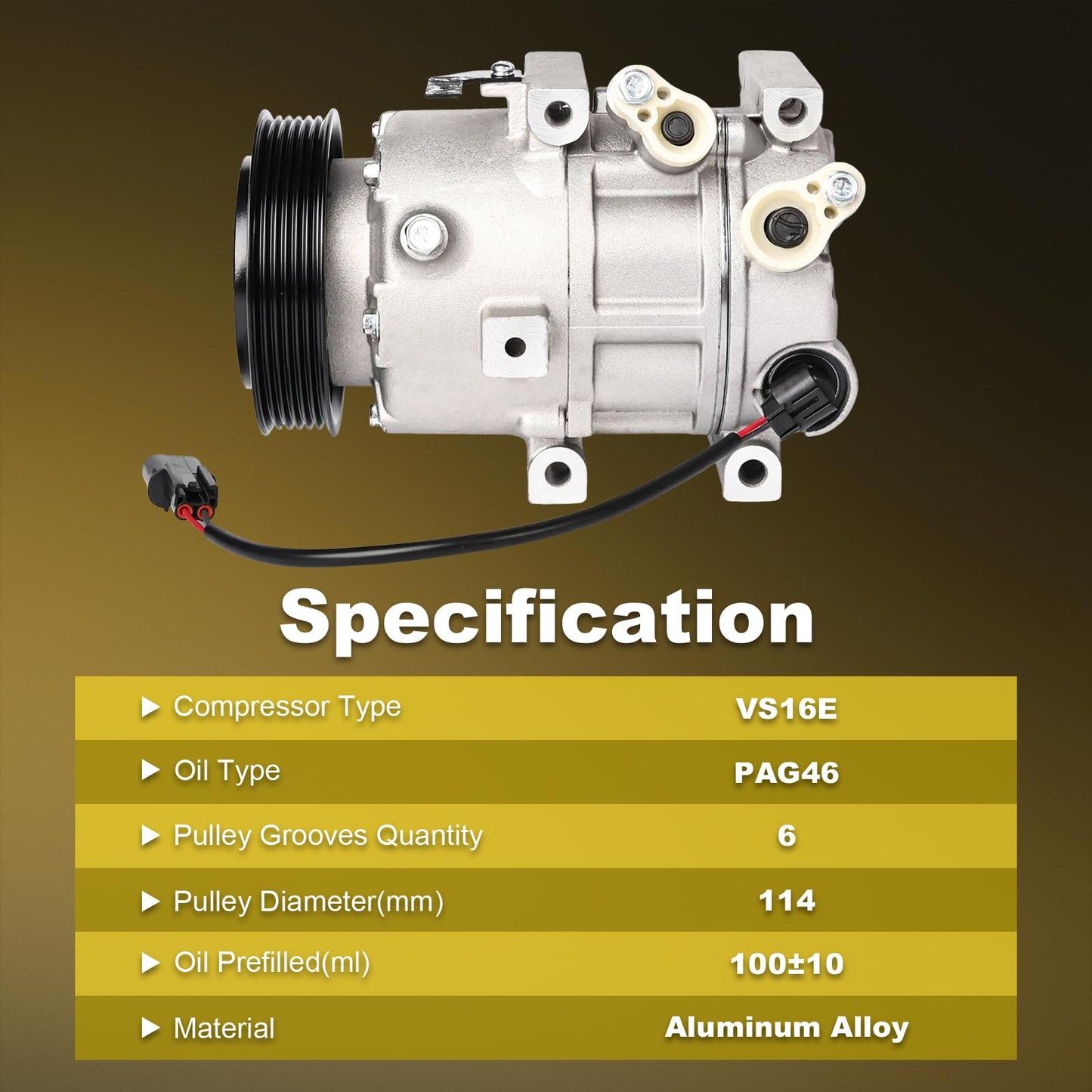 GIVEMER CO11218C 178317 Air Conditioning AC Compressor with Clutch Compatible with Hyundai Sonata 2.0L 2.4L 2011-2014, Kia Optima 2.0L 2.4L 2011,Replaces 977013R000, 4716044, 10A1086, 890174