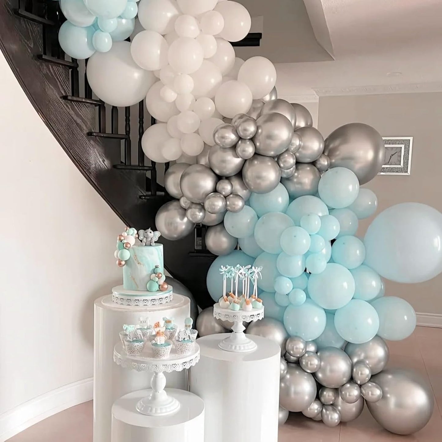 Voircoloria Aqua Blue Balloons - 12-Inch Latex Party Balloons, 66-Pack for Weddings, Birthdays & Celebrations