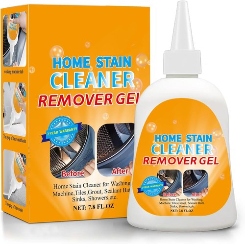 Heavy-Duty Stain Remover Gel by [Brand Name] - Long-Lasting No-Slip Formula for Washer Seals & Grout | 7.8oz