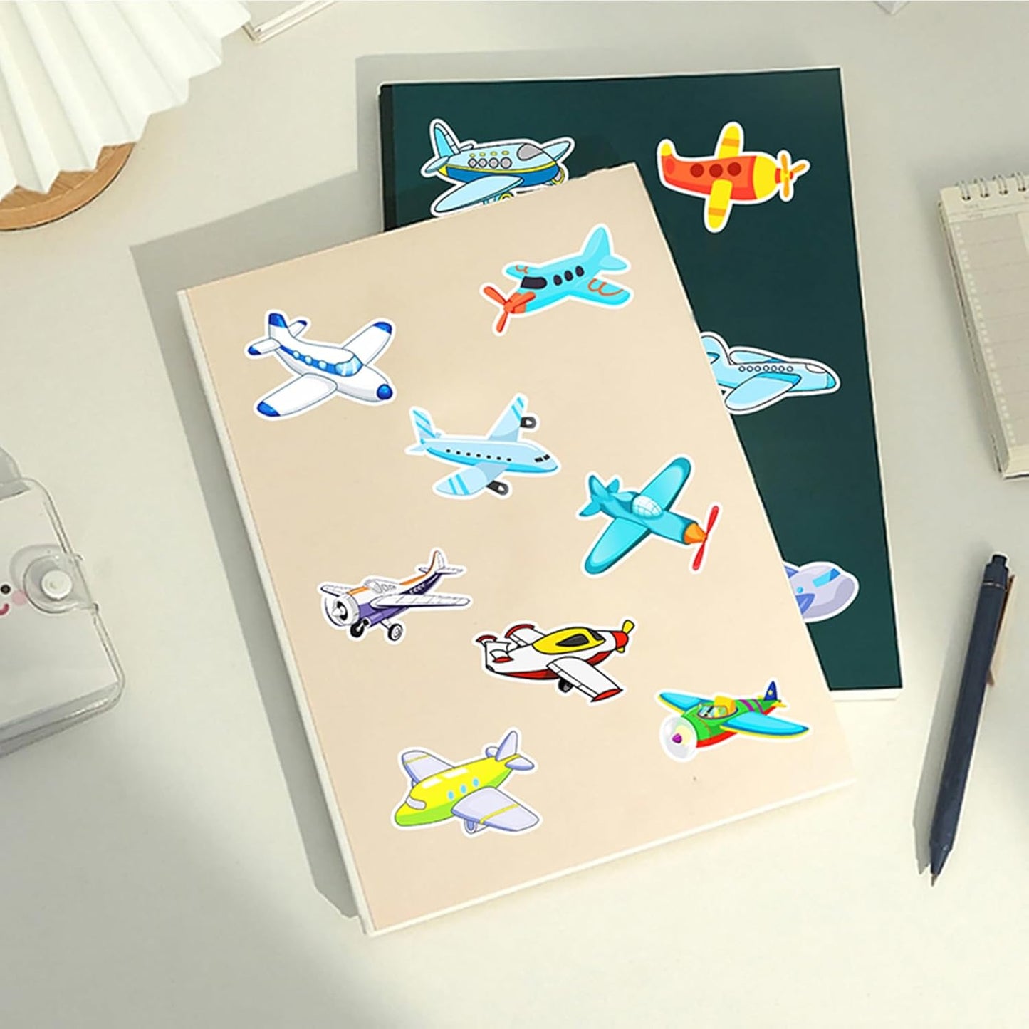 100 Set Pcs Airplane Stickers for Adults Teens, Airplane Party Supplies, Aircraft Waterproof Viny Stickers and Decals