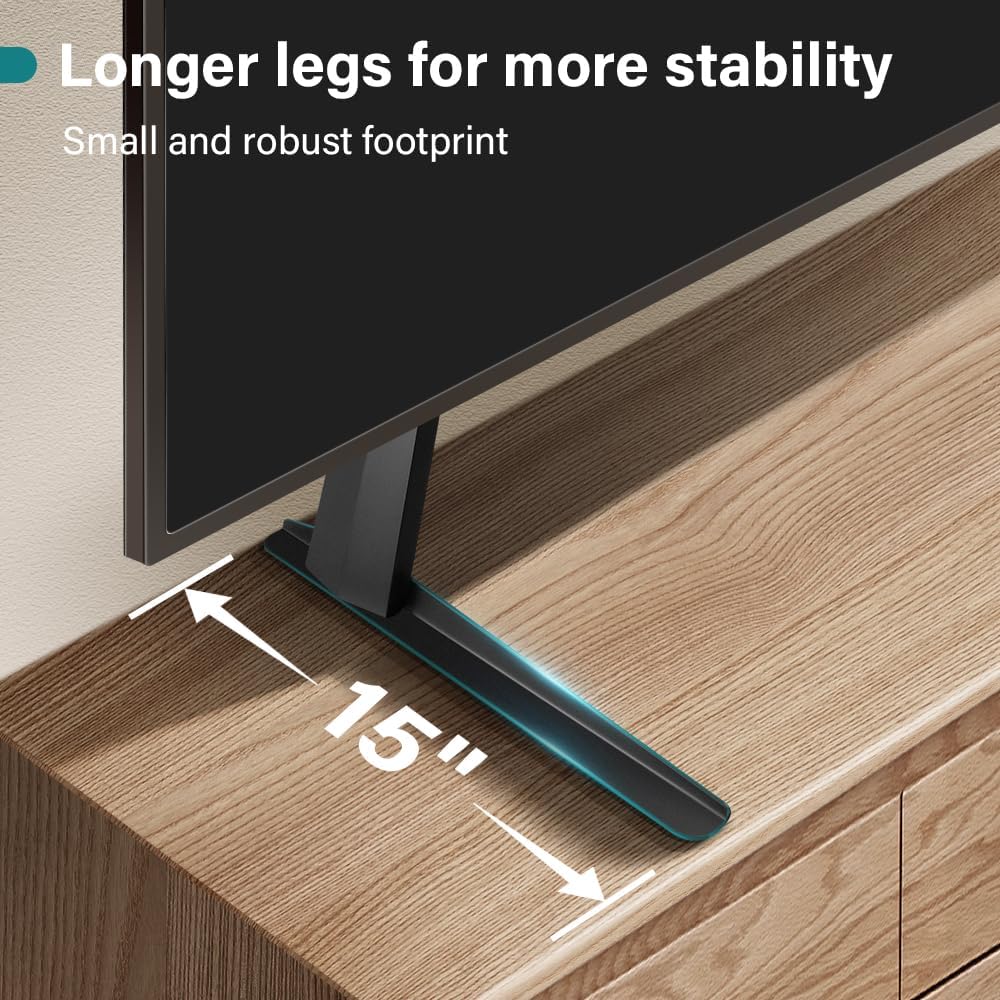 BFTOU 27 65 inch 800 400mm, 88lbs Black Universal TV Stand Tabletop for to LCD Flat Screen TV,Max VESA x Height