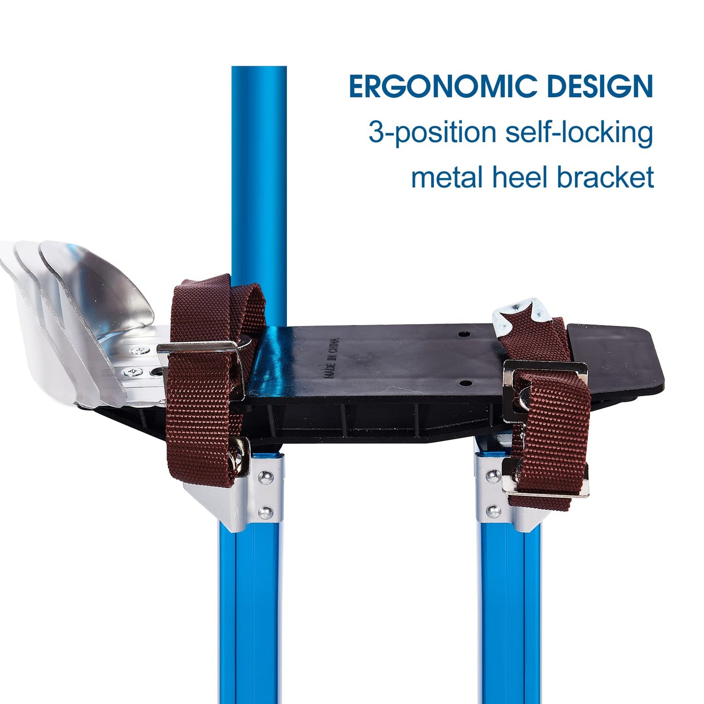 Painting Drywall Stilts,Adjustable Aluminum Tool Stilt for Plastering,24" - 40" Sheetrock Stilts,Professional Drywall Stilts, Blue
