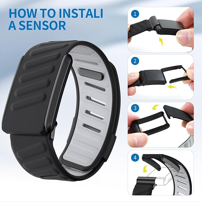 VeveXiao Rugged Comfort Silicone Wristband Compatible with WHOOP 5 | Whoop MG Band, Durable Soft Silicone Sports Loop Replacement Bands for Men Women with Metal Frame Connector