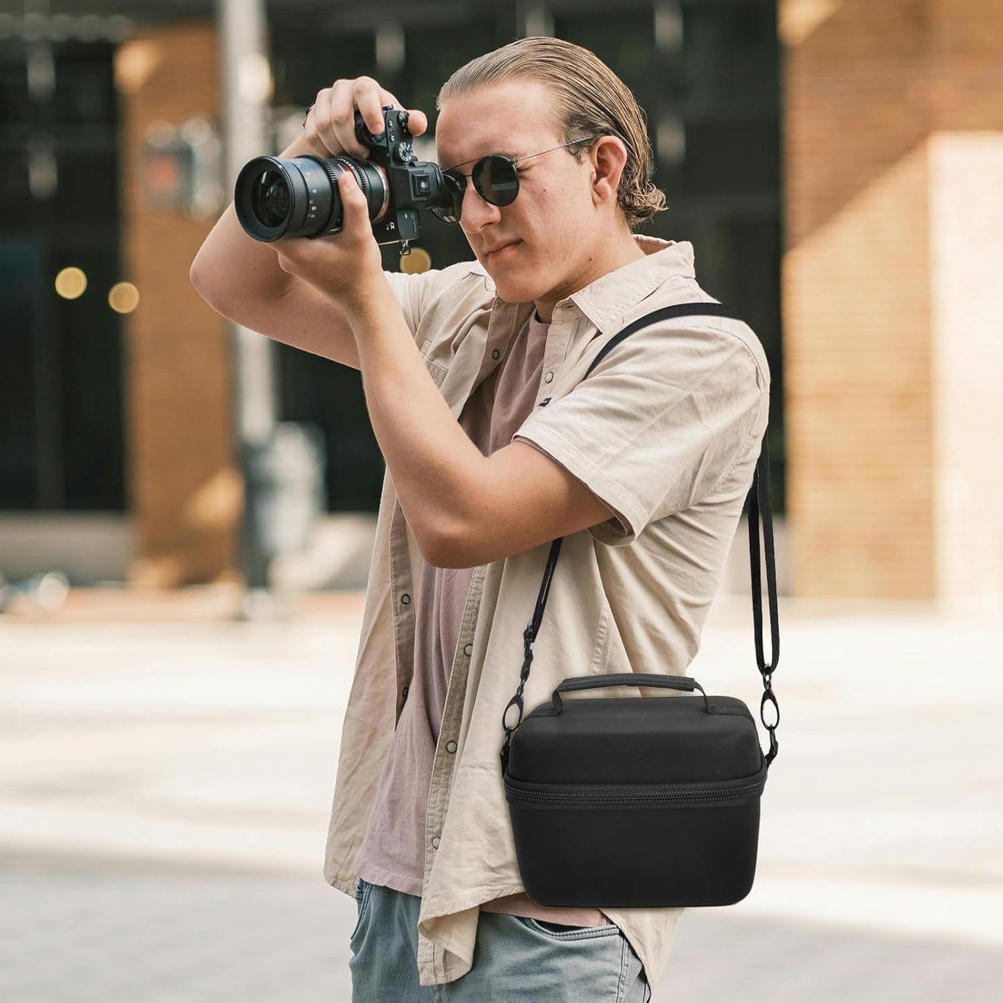 R100 R50 GWCASE Compact Case Compatible for Canon EOS Mirrorless Camera, Travel Storage Cameras Crossbody Bag for Video