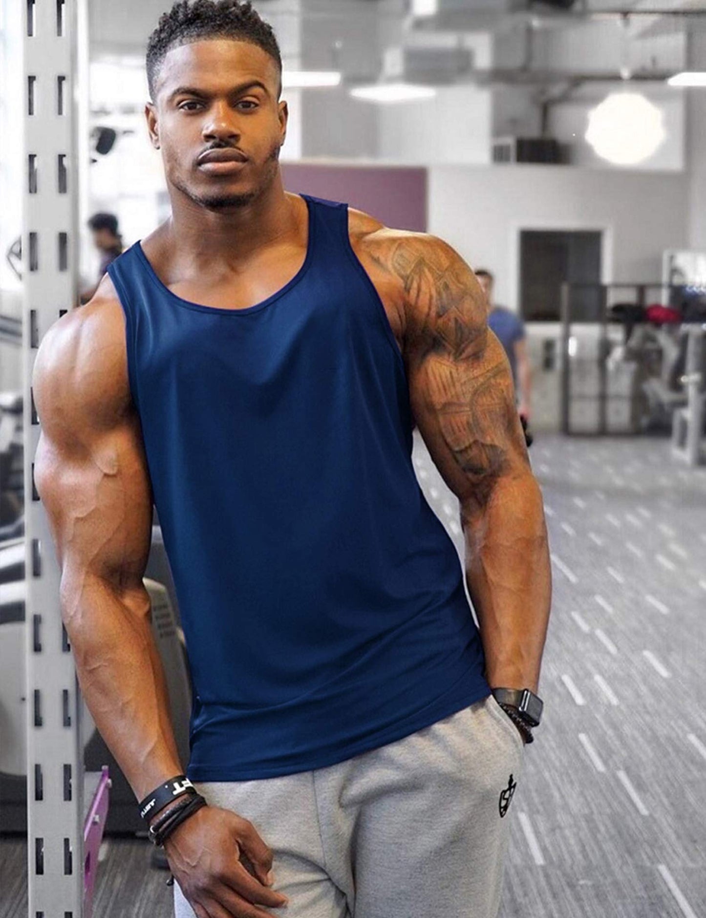 COOFANDY Men's 3 Pack Workout Tank Tops Sleeveless Sport Shirt Muscle Fitness Tee Shirts