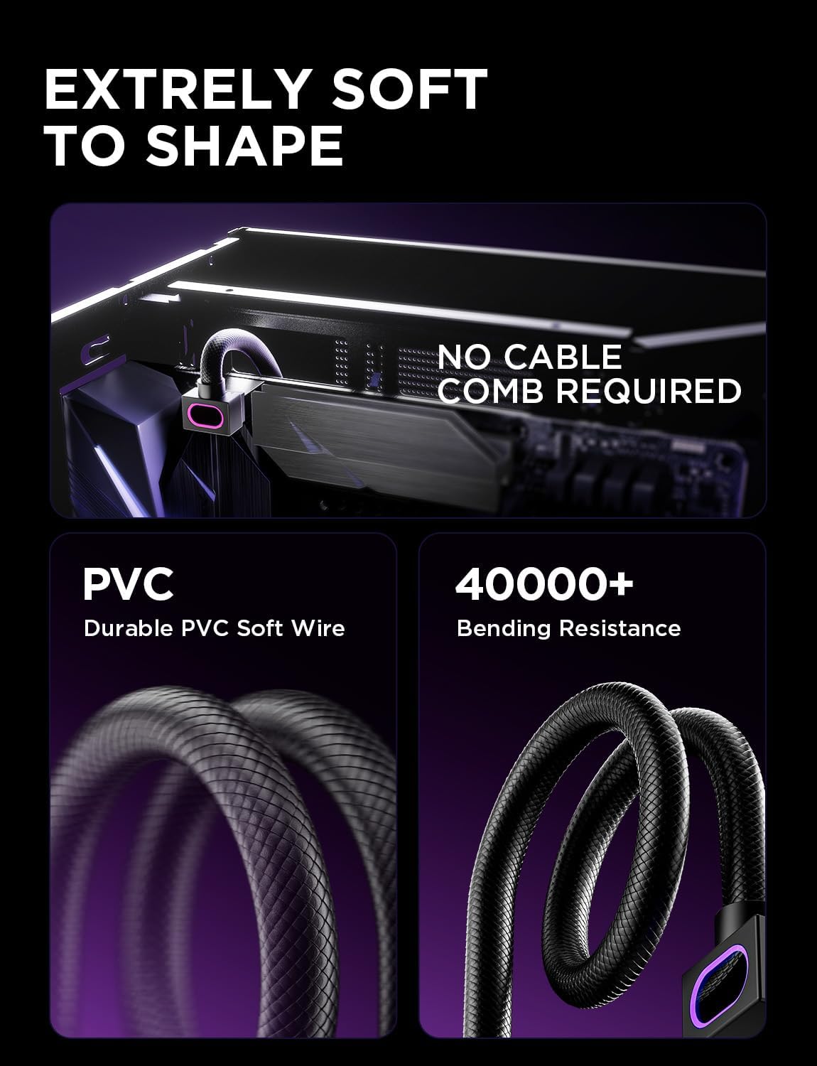 AsiaHorse Hydrus-8PIN 2000W Set), CPU PSU Extension Cable ARGB Light, Copper Wire Motherboard Power Extension Cable