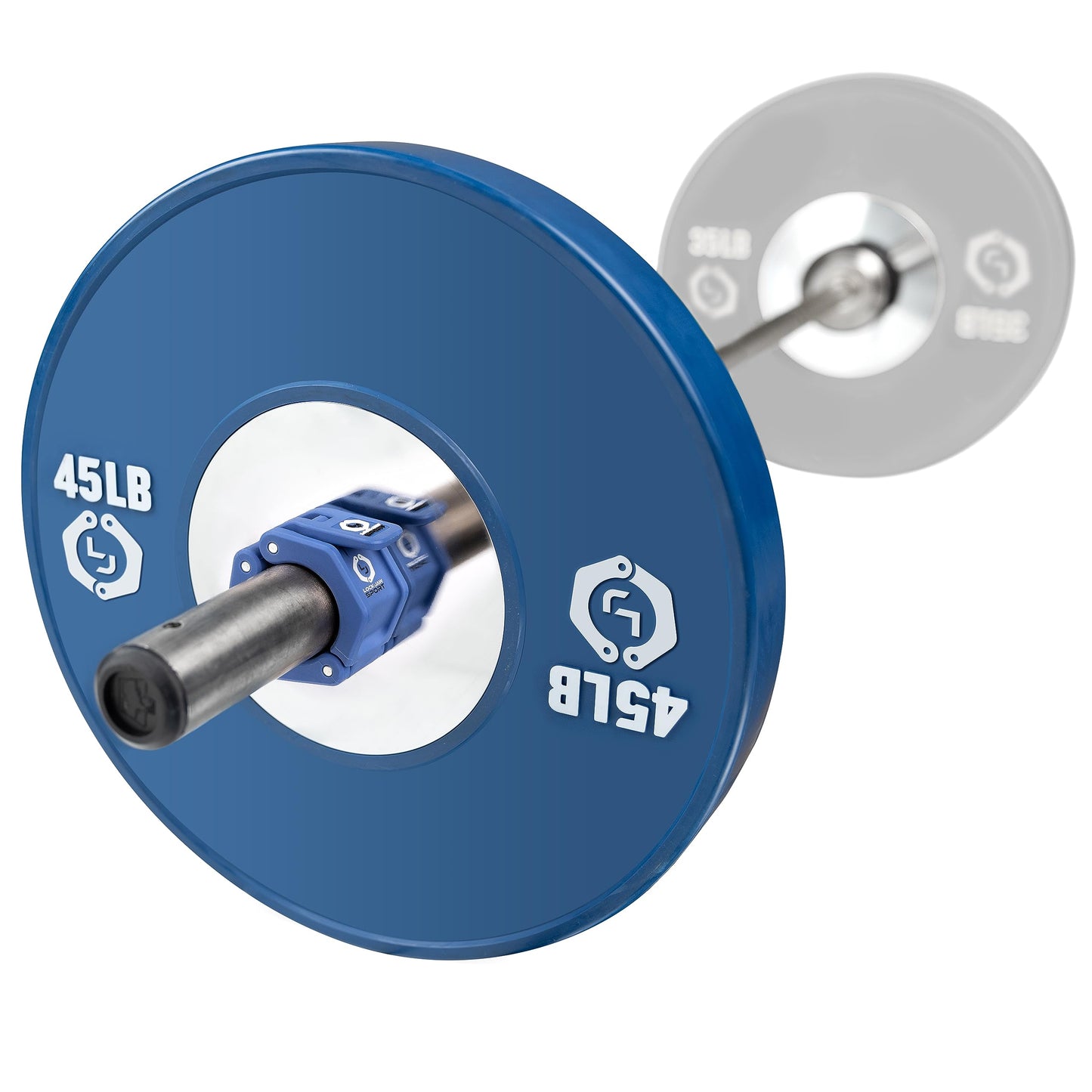 Lock-Jaw Barbell Collars Sport Olympic Barbell Clamps 2 Pcs – Heavy Duty Bar Clamps for 2” & 50mm Olympic Bars – Secure Weight Bar Clamps for Strength Training & Home Gym Accessories – Blue