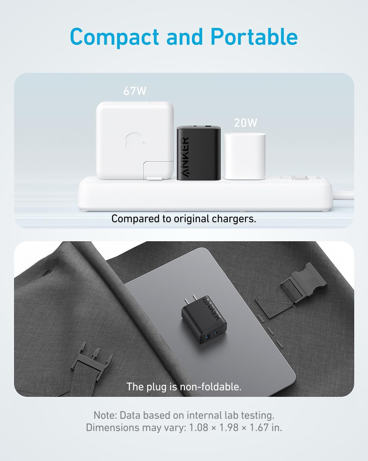 Anker 17/16 2-Pack 20W 16/16 Max/15 2 Pack 2 iPhone Charger, Fast USB C Charger Block, for iPhone Pro Series/iPad Pro