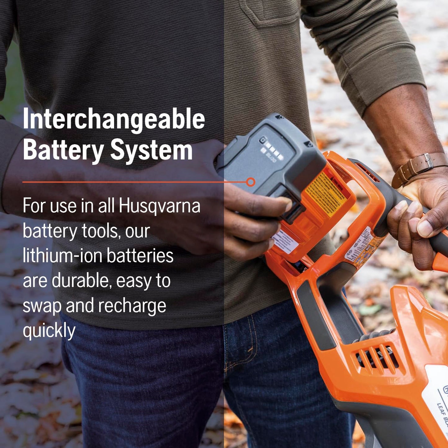 Husqvarna Leaf Blaster 350iB Battery Powered Cordless Leaf Blower, 200-MPH 800-CFM, Brushless Motor and Quiet Operation, 40V Lithium-Ion 7.5 Ah Battery and Charger Included, Gifts for Men, 970569904