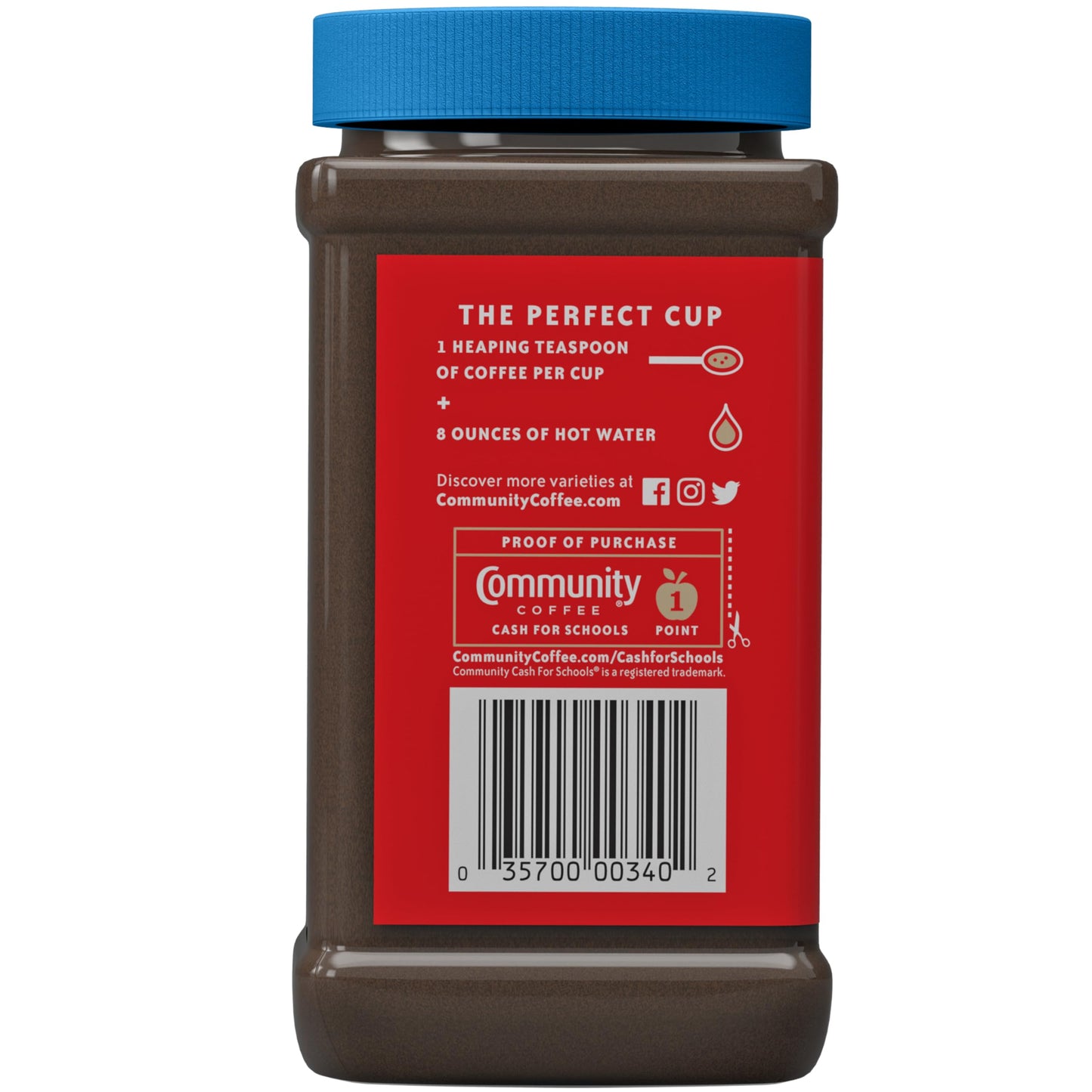 Community Coffee Breakfast Blend Instant Coffee, Medium Roast, 7 oz Jar (Pack of 4)