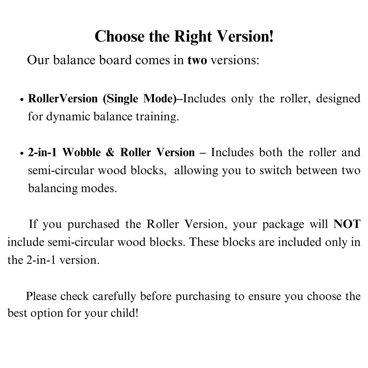 Sportneer Balance Board Kids Wooden Wobble Board for Kids, Safe and Sturdy Balance Trainer, Kids Balance Board for 3-5 6-12 (With Semi-circular Wobble Blocks)