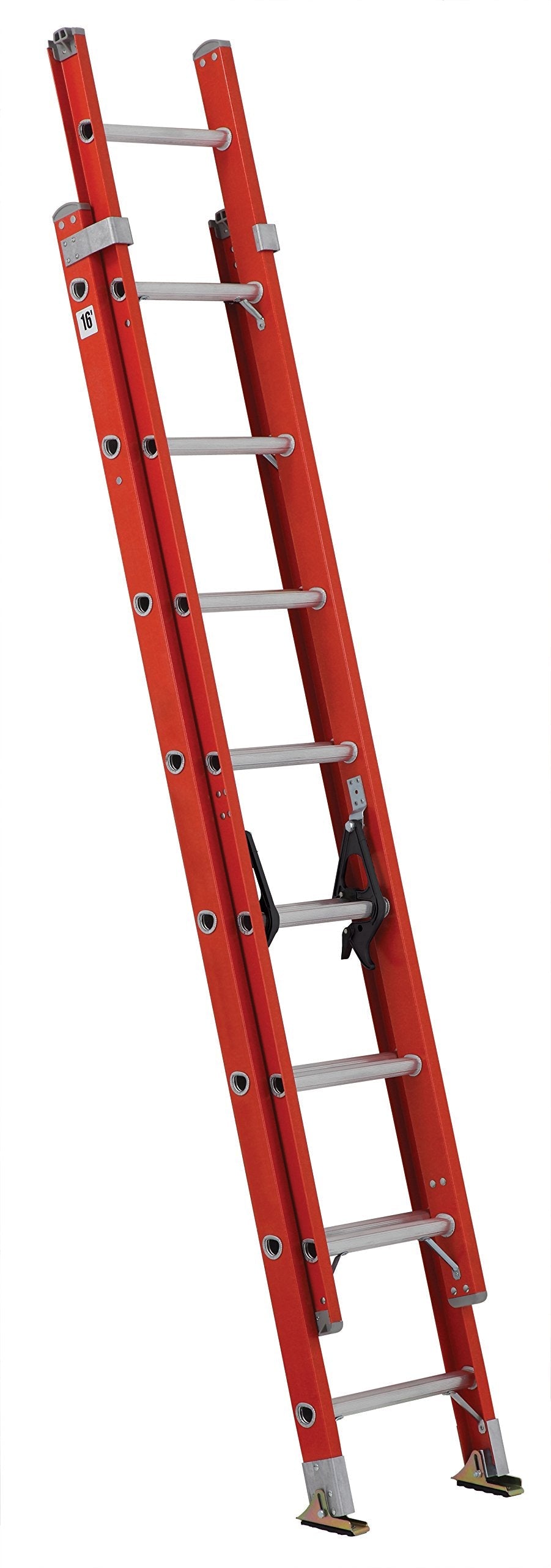 Louisville Ladder 24-Foot Fiberglass Extension Ladder, 300-Pound Capacity, L-3022-24PT, Red & FE3216 Fiberglass Extension Ladder 300-Pound Capacity, 16-Foot, Type IA, Orange