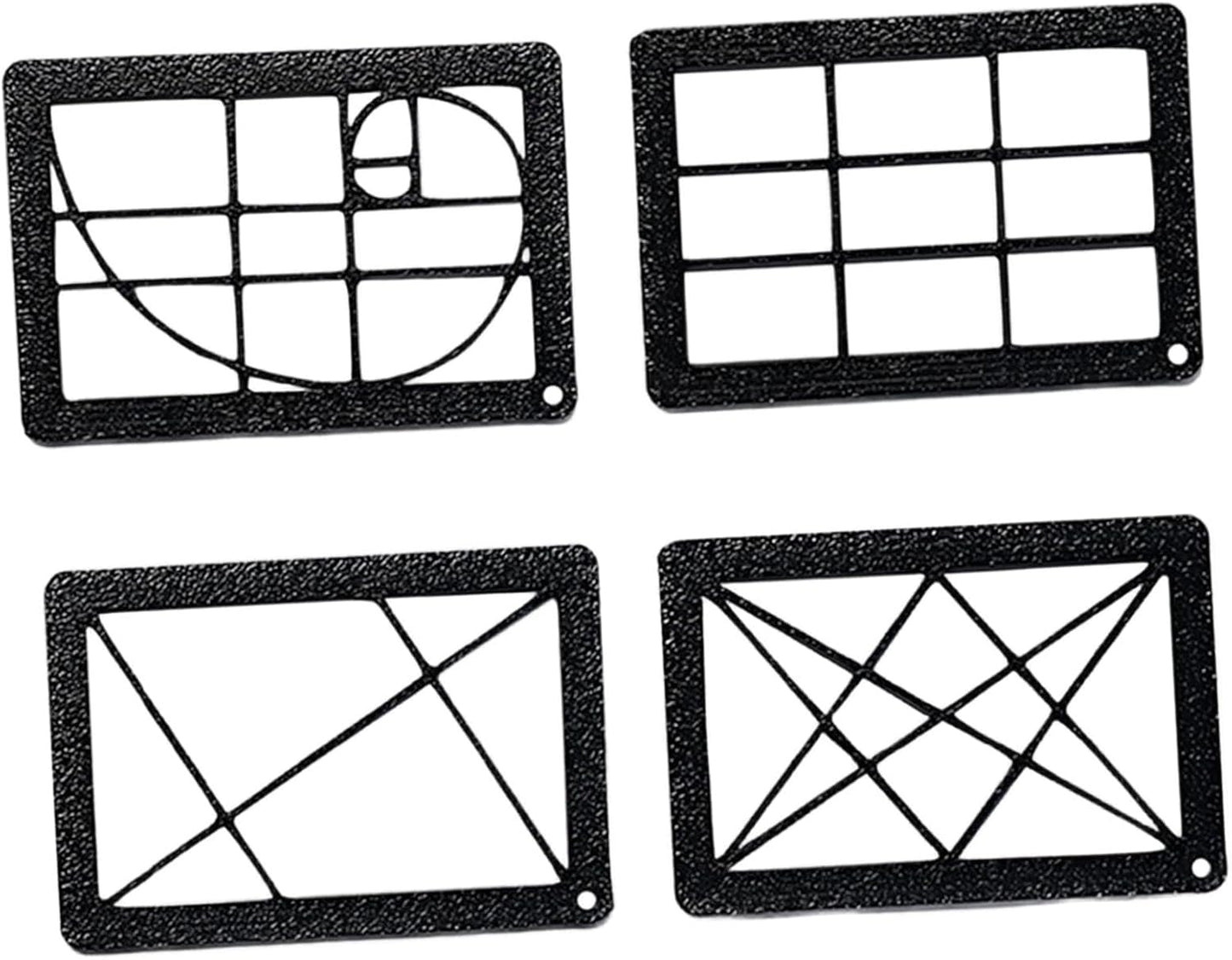 BWOFJGWH 4Pcs with Chain Sturdy Proportion Ruler Compact Composition Viewfinder for Sketching Viewer Painting, pp
